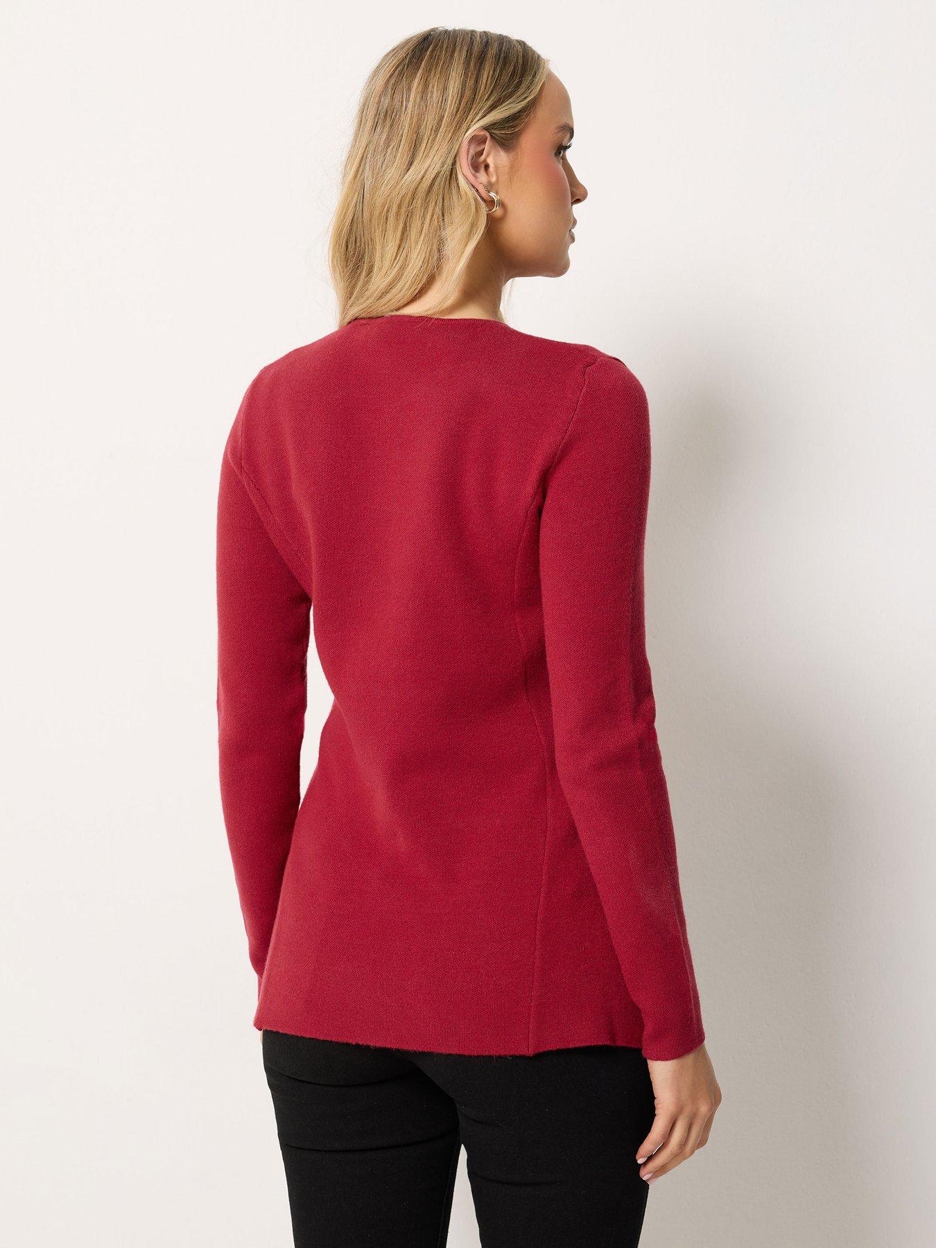 Image 2 of 4 of Yours Tall Peplum Knitted Cardigan