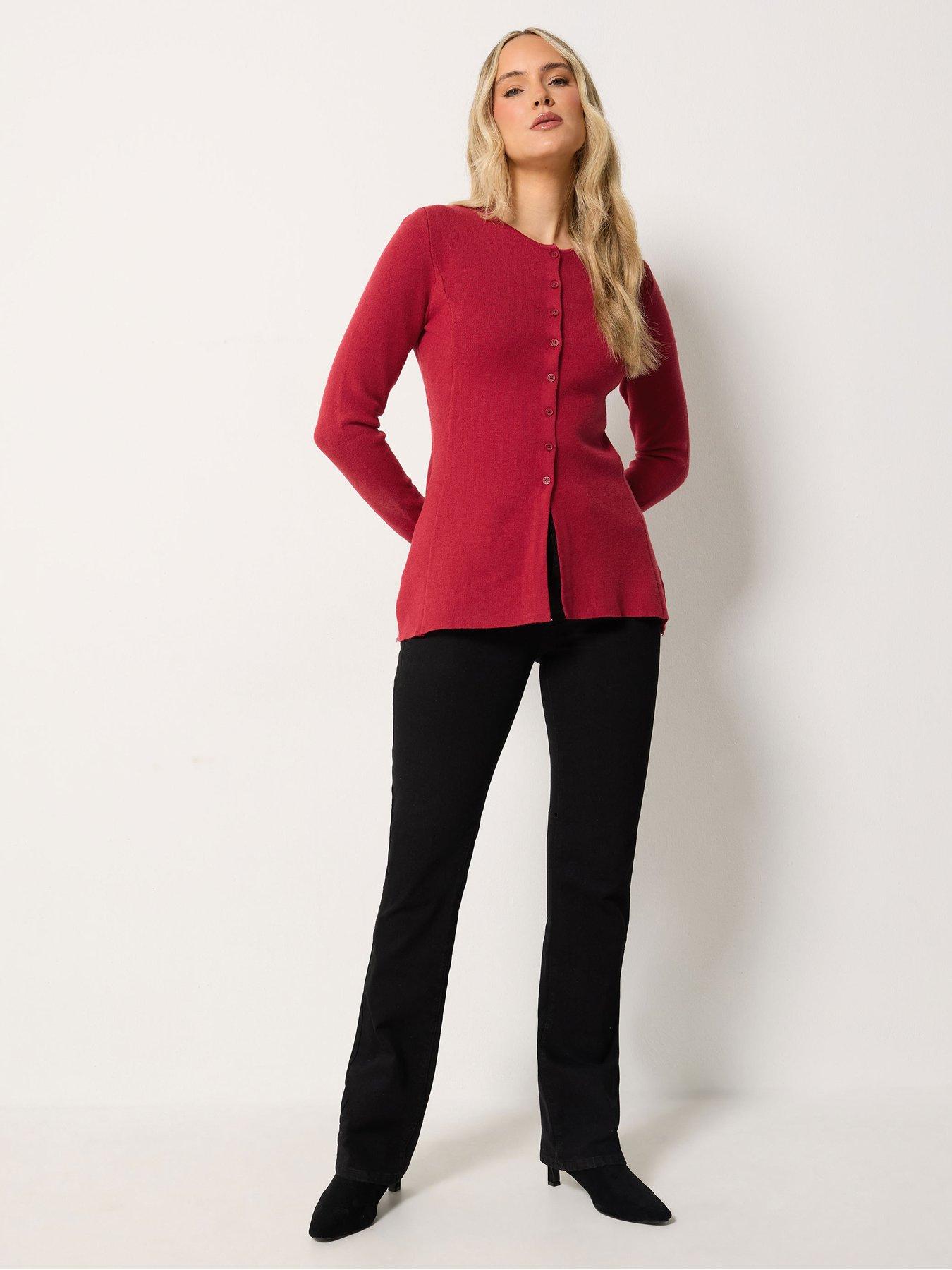 Image 3 of 4 of Yours Tall Peplum Knitted Cardigan