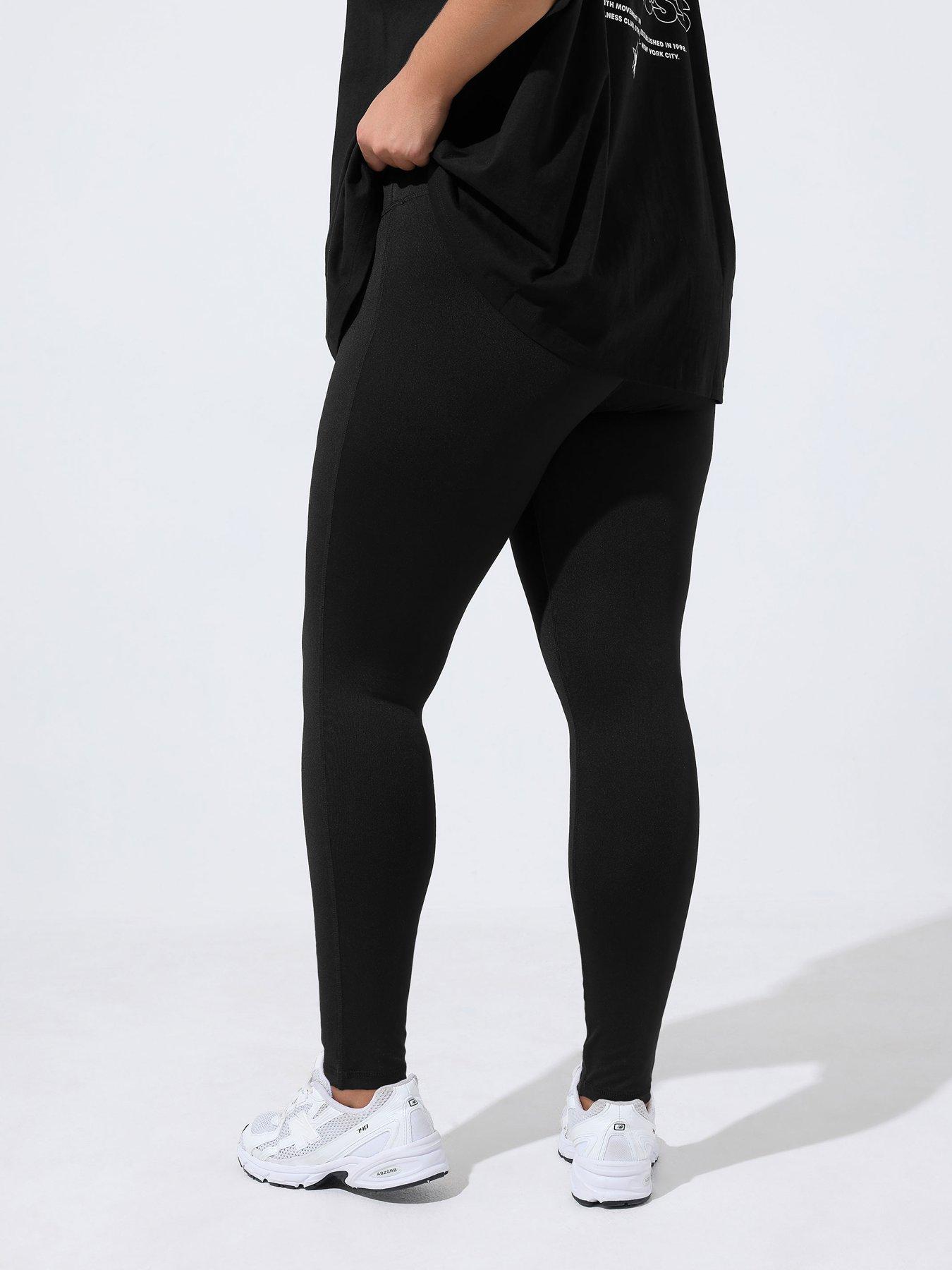 Image 2 of 4 of Yours Womens Curve Flared Stretch Leggings - Black