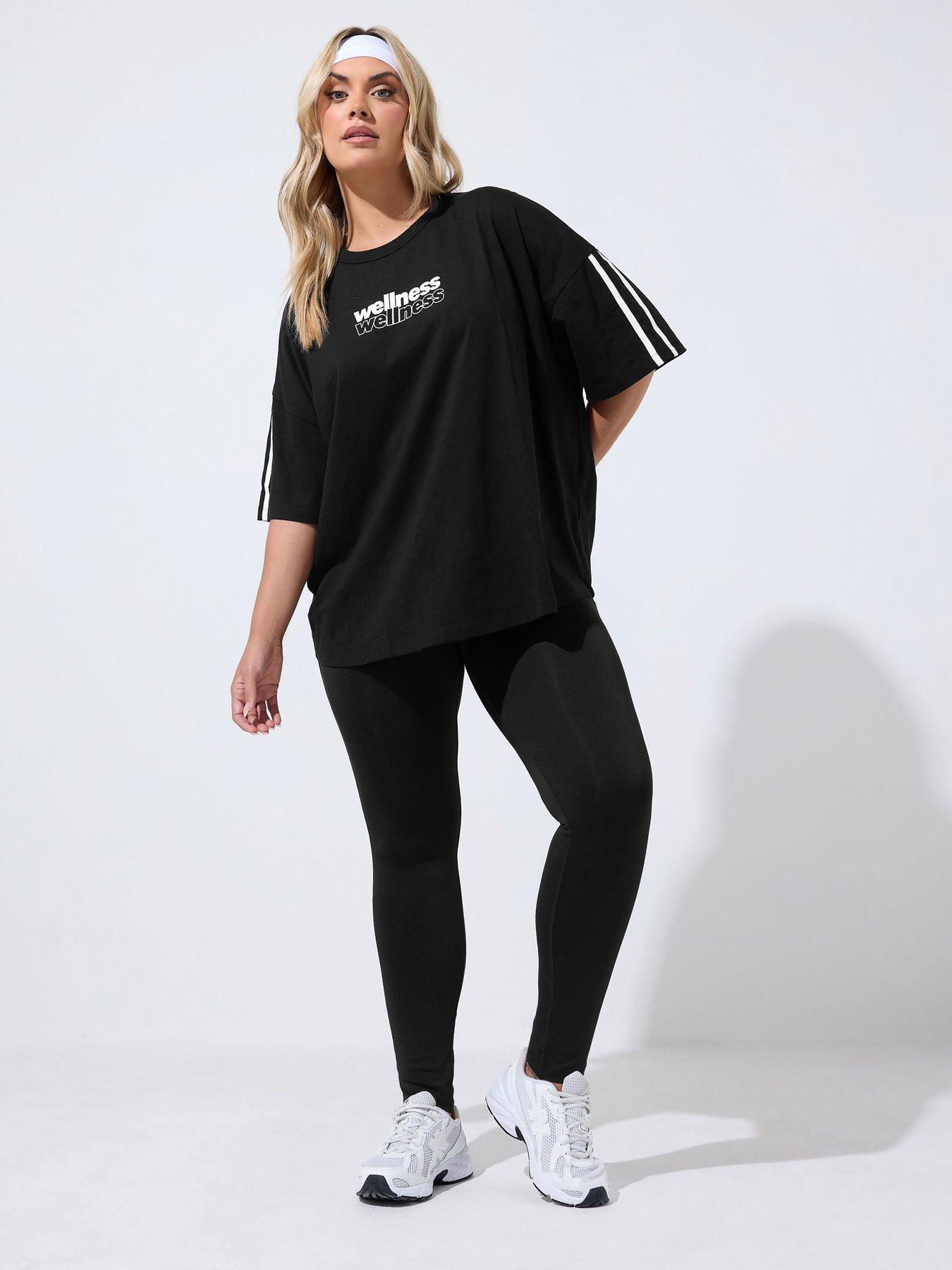 Image 3 of 4 of Yours Womens Curve Flared Stretch Leggings - Black