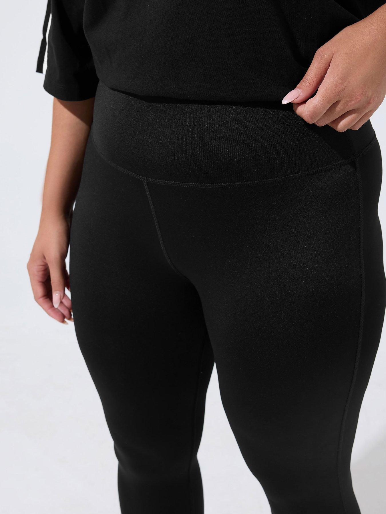 Image 4 of 4 of Yours Womens Curve Flared Stretch Leggings - Black