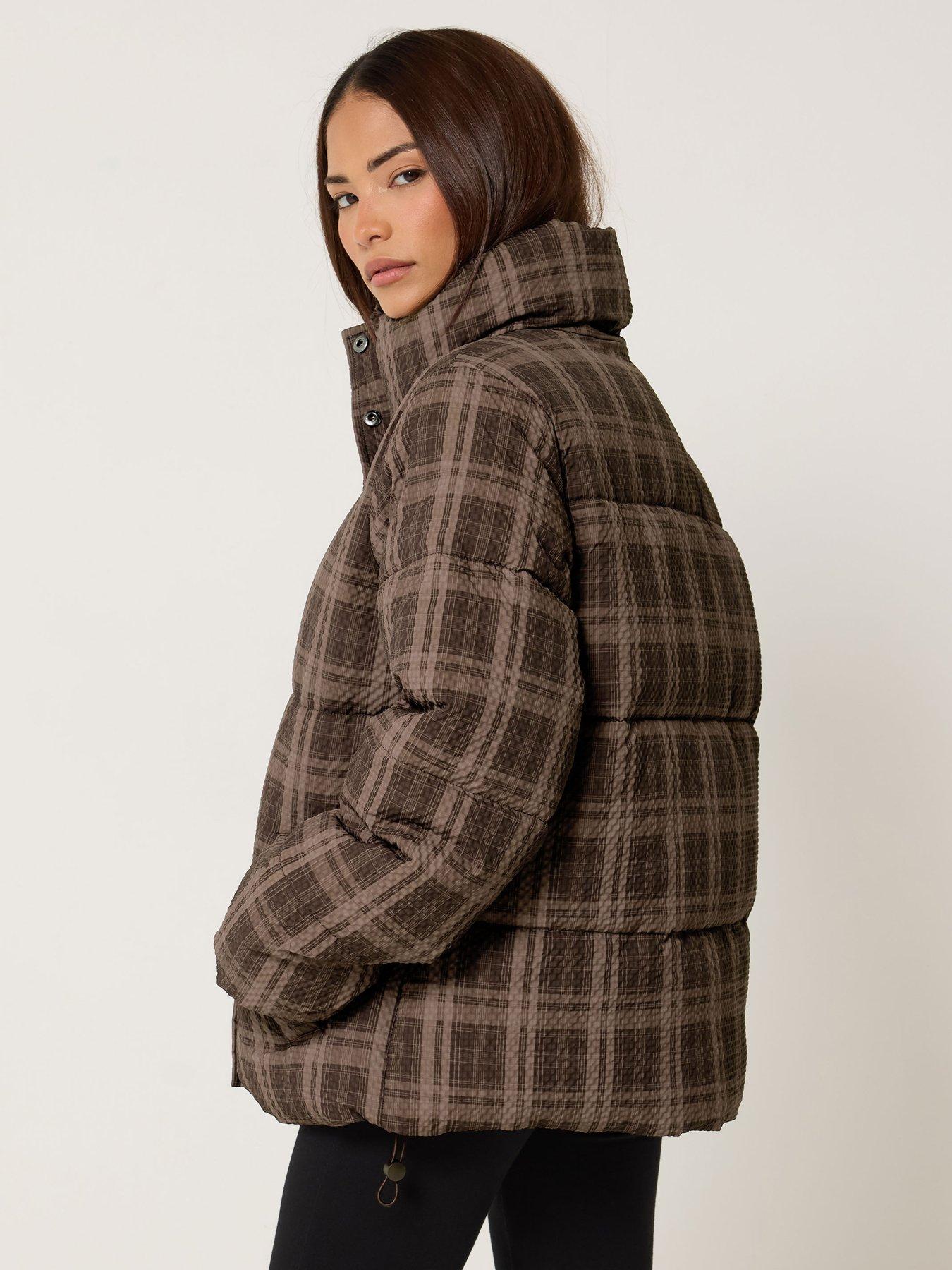 Image 2 of 4 of PixieGirl Petite Check Puffer Coat