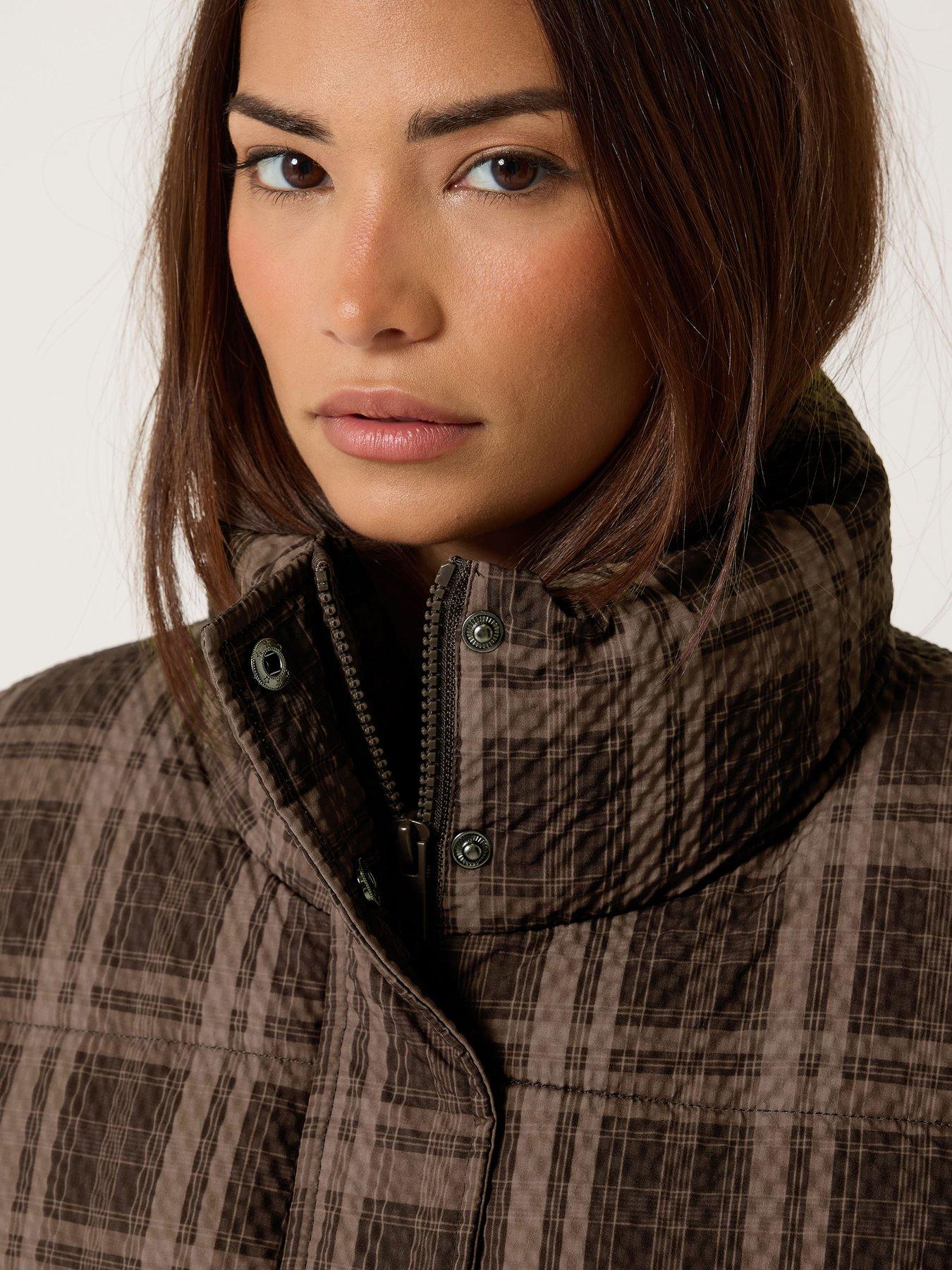 Image 4 of 4 of PixieGirl Petite Check Puffer Coat