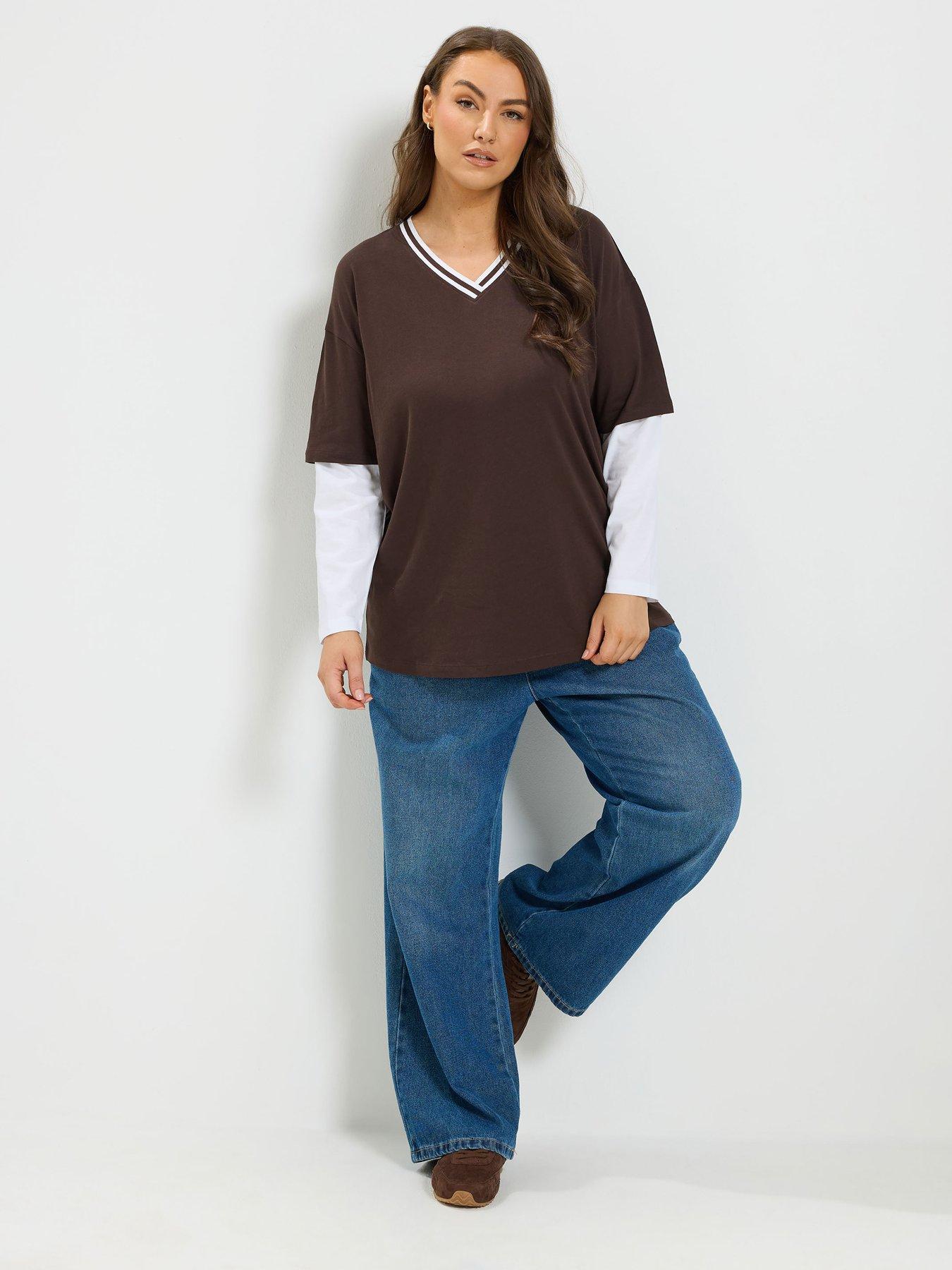 Image 3 of 4 of Yours Curve 2 In 1 Varsity Top