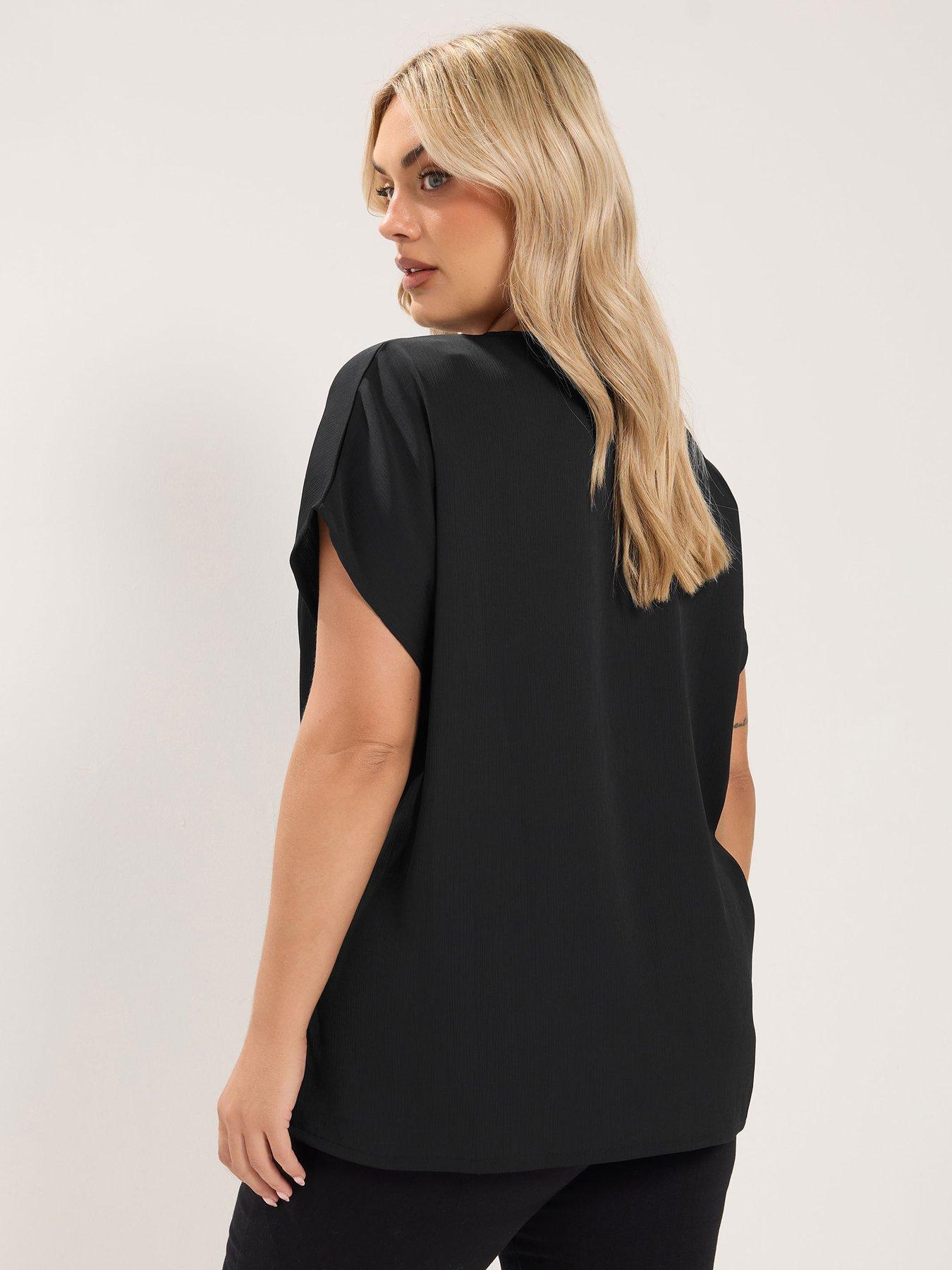Image 2 of 4 of Yours Curve Plisse Knot Front Top
