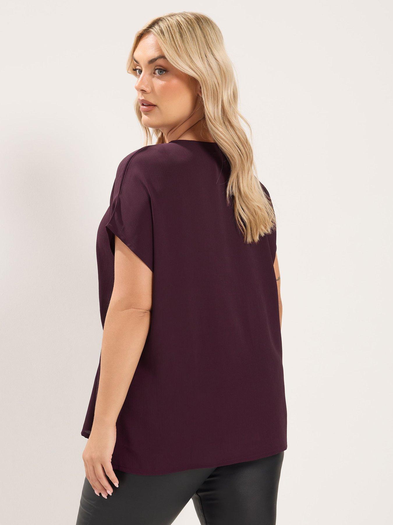 Image 2 of 4 of Yours Curve Plisse Knot Front Top