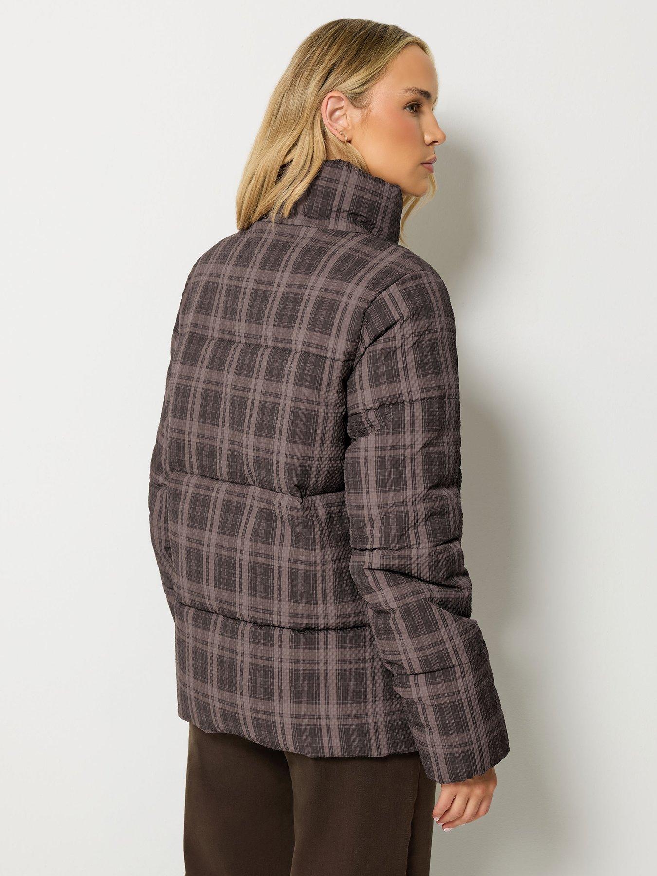 Image 2 of 4 of Long Tall Sally Tall Check Short Padded Coat