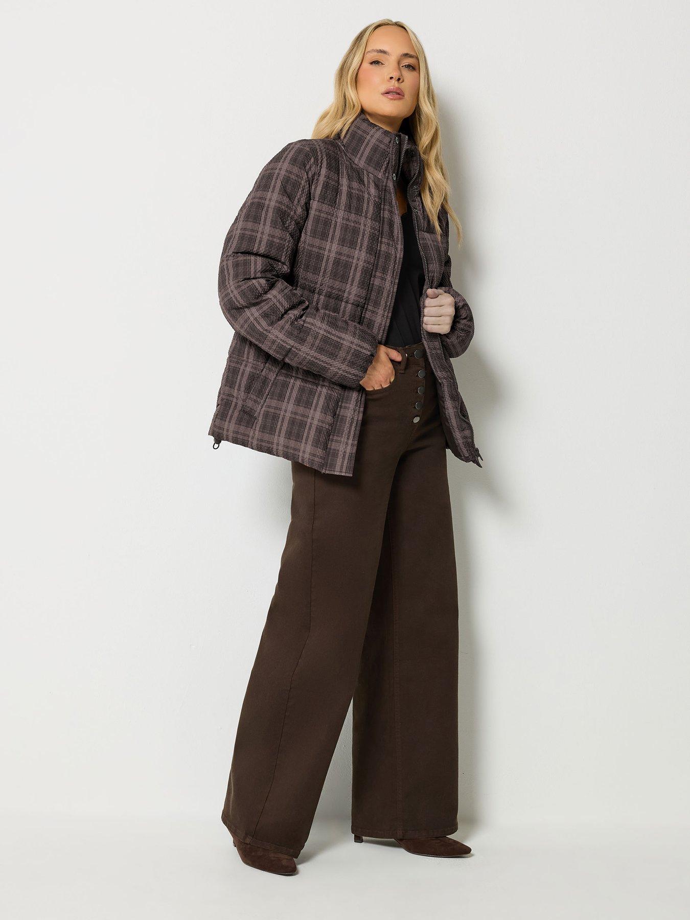 Image 3 of 4 of Long Tall Sally Tall Check Short Padded Coat