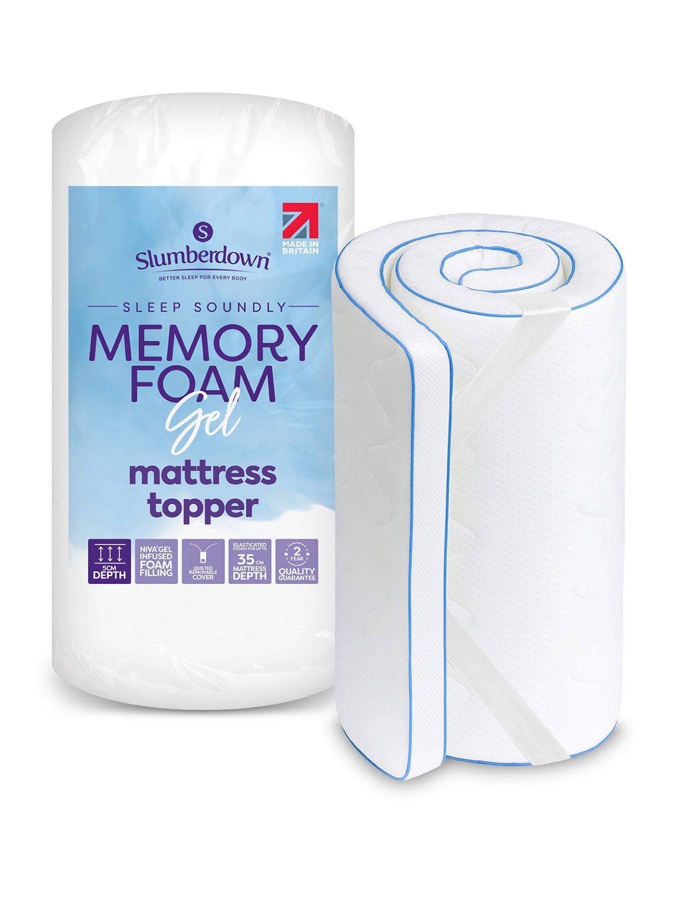 Slumberdown Gel Memory Foam Mattress Topper, 5cm