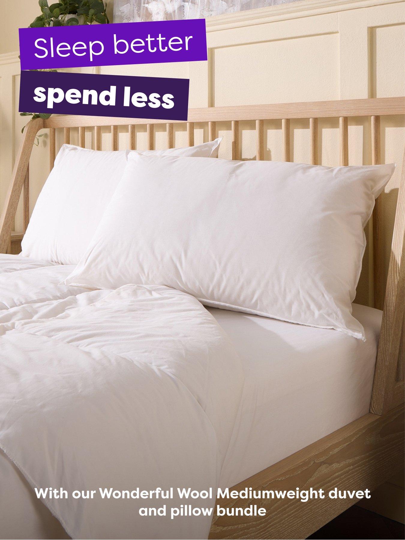 Image 5 of 6 of Slumberdown Wonderful Wool Duvet, 2 Medium Pillows, Mediumweight, Single