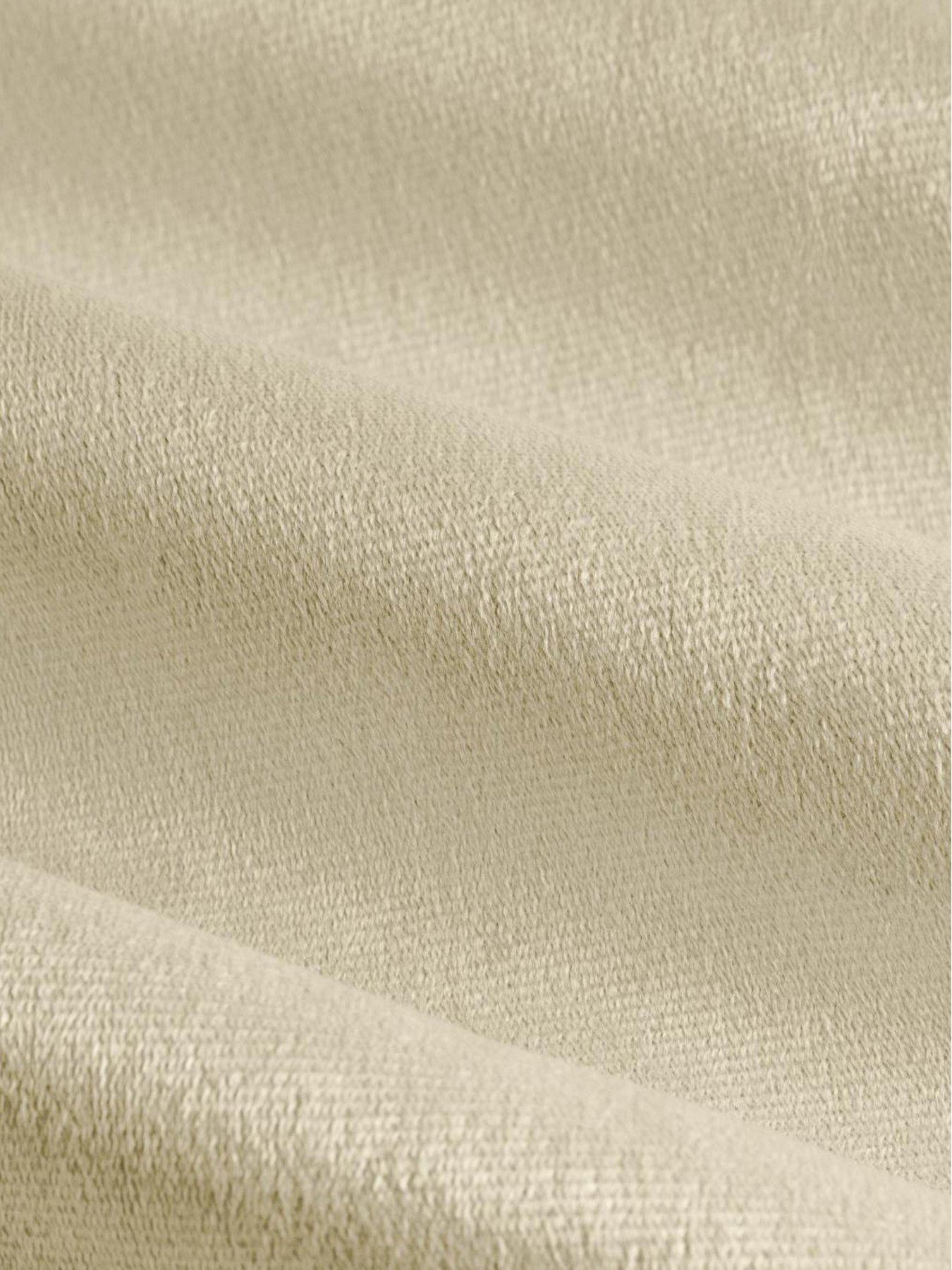 Image 6 of 7 of Furn THE ULTIMATE VELVET BLACKOUT 168X183 PENCIL PLEAT CURTAINS NATURAL