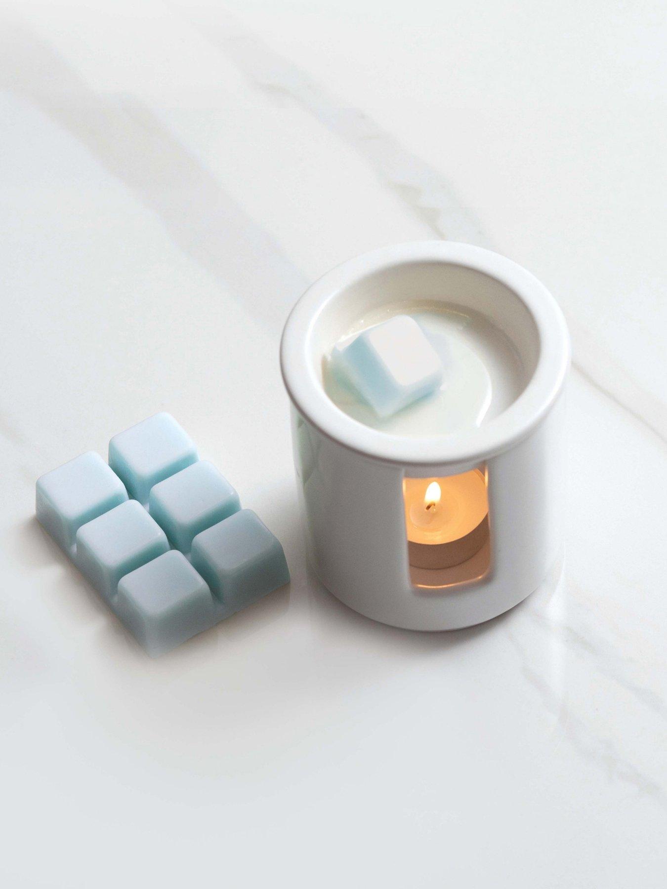 Image 1 of 3 of Stoneglow Modern Classics - Ceramic Wax Melter &amp; Soy Wax Melt Bar Discovery Set Sea Salt And Oakmoss