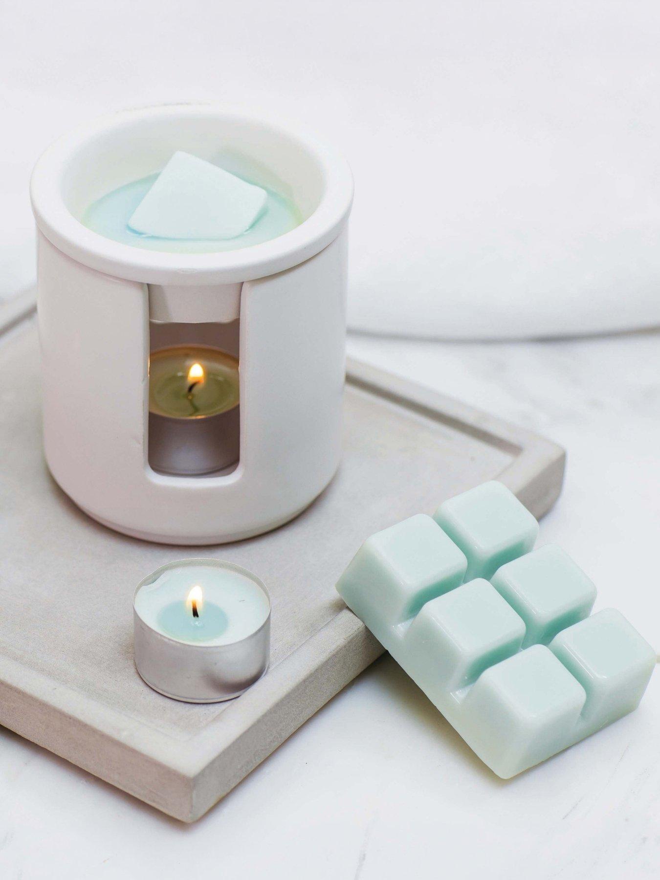 Image 3 of 3 of Stoneglow Modern Classics - Ceramic Wax Melter &amp; Soy Wax Melt Bar Discovery Set Sea Salt And Oakmoss