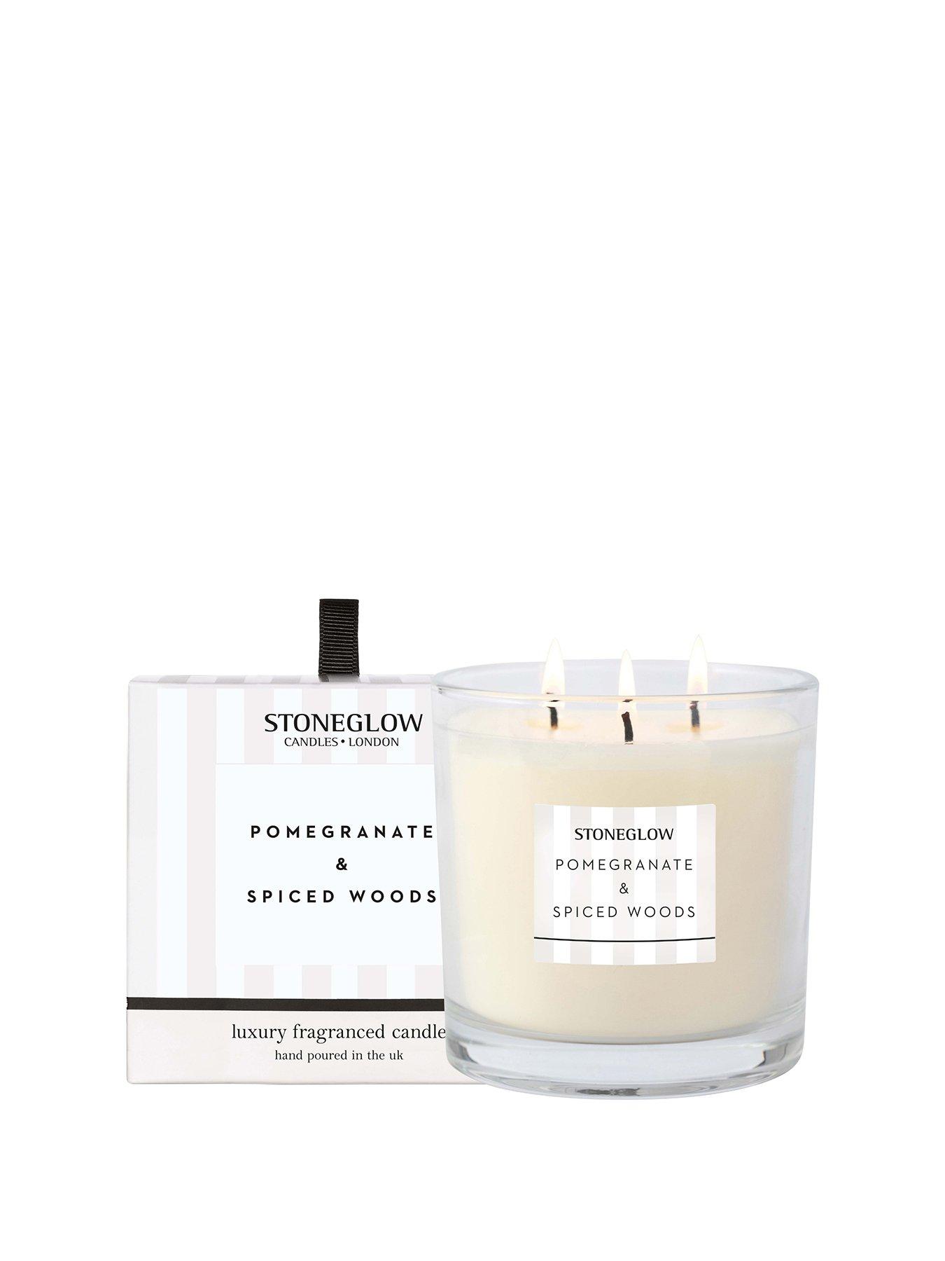 Image 2 of 2 of Stoneglow Modern Classics - 3 Wick Candle Pomegranate & Spiced Woods