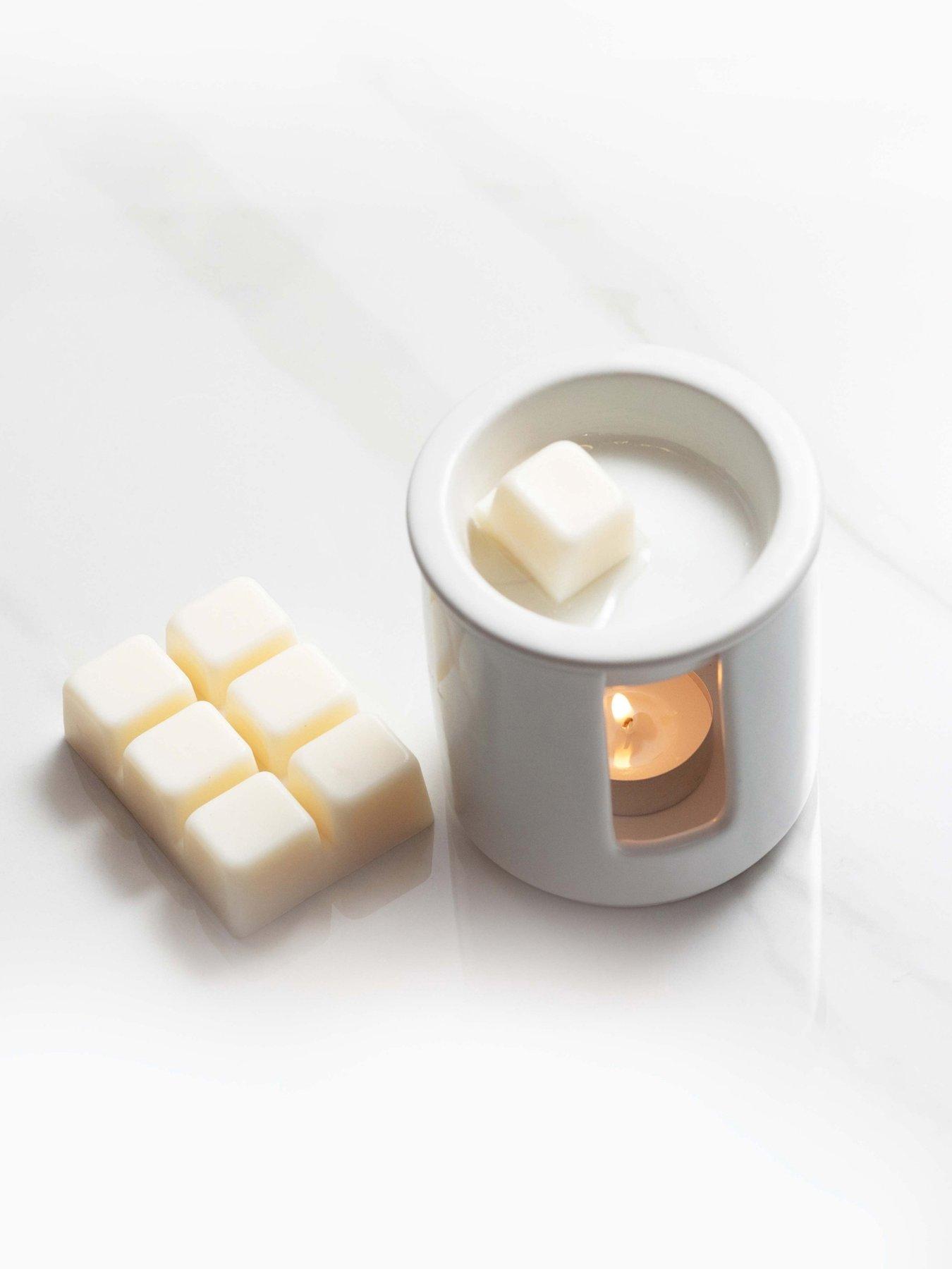 Stoneglow Modern Classics - Ceramic Wax Melter & Soy Wax Melt Bar Discovery Set Pomegranate & Spiced Woods