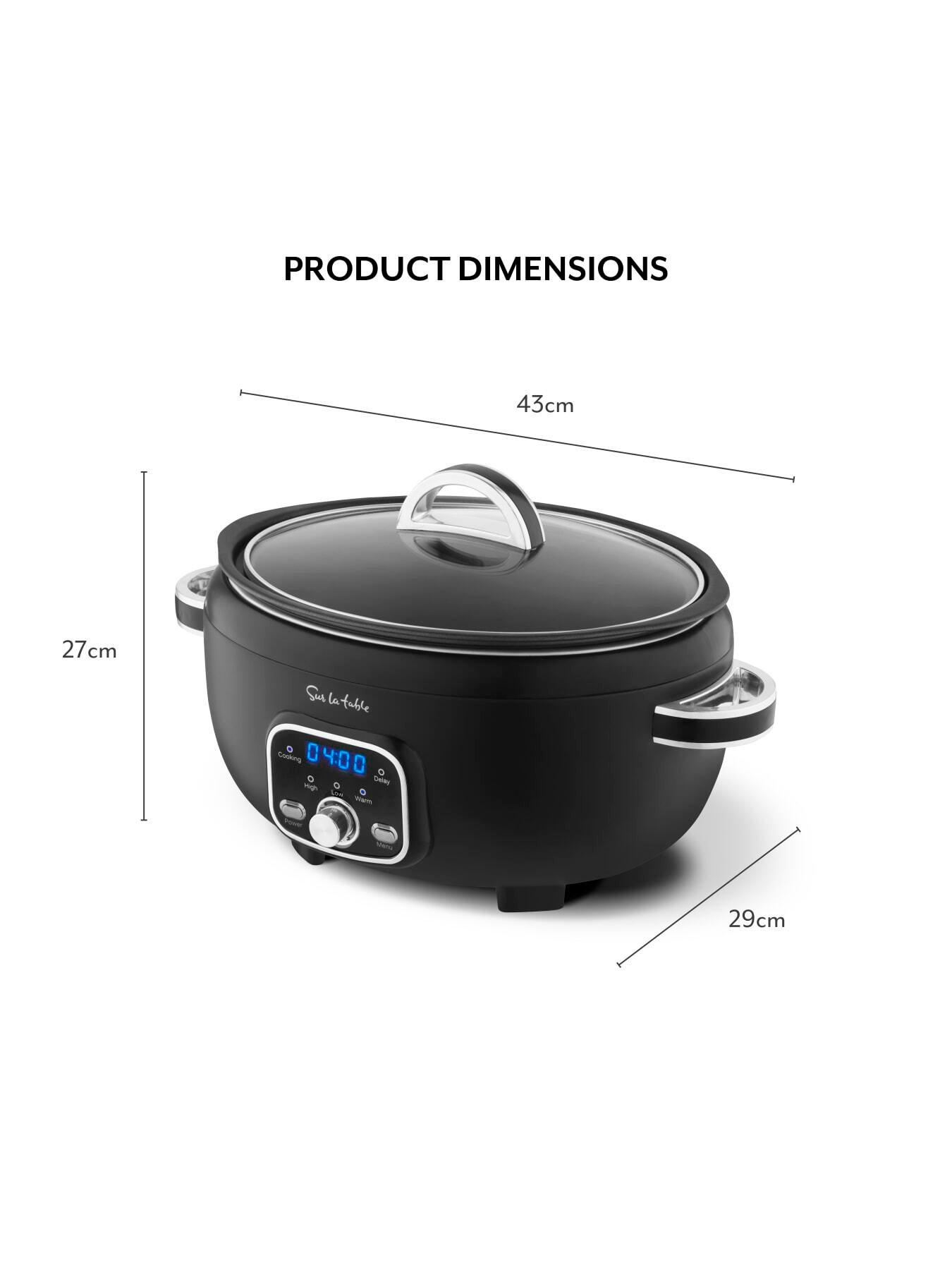 Image 6 of 7 of Sur La Table Core 6.5 Litre Digital Slow Cooker, Removable Pot, 320W, Black