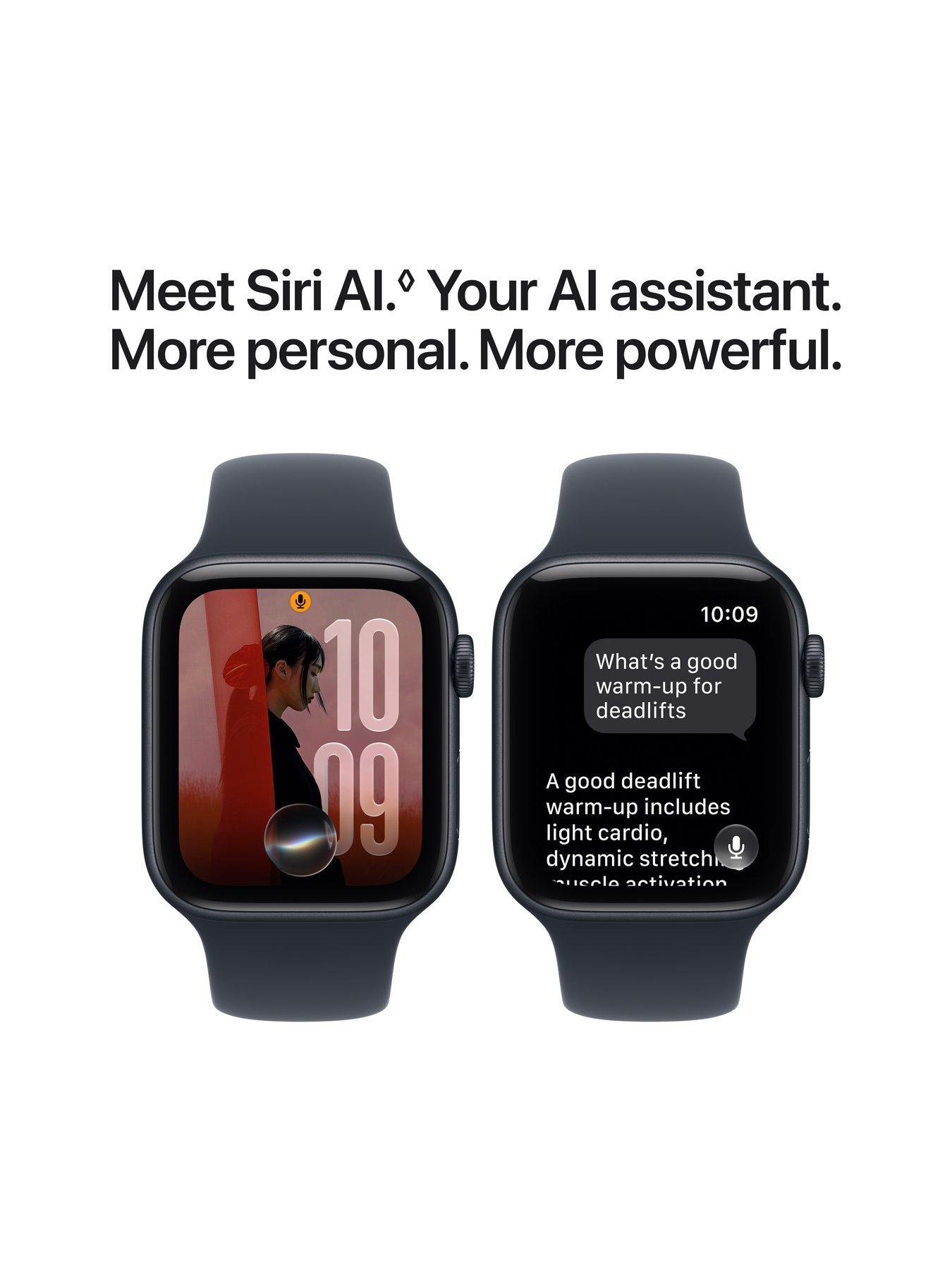 Image 4 of 7 of Apple Watch SE 3 (GPS, 2026) 44mm Midnight Aluminium Case with Navy Blue Sport Band - S/M