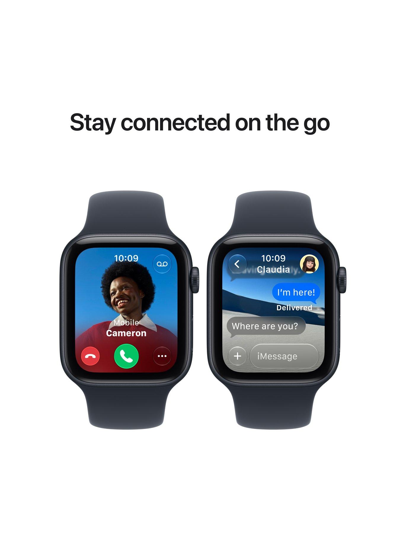 Image 5 of 7 of Apple Watch SE 3 (GPS, 2026) 44mm Midnight Aluminium Case with Navy Blue Sport Band - S/M