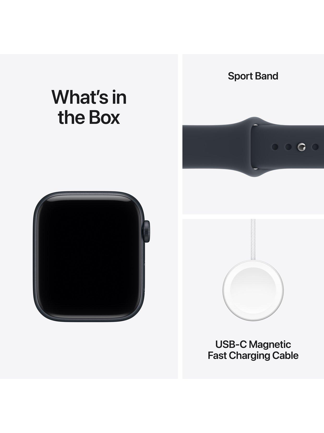 Image 7 of 7 of Apple Watch SE 3 (GPS, 2026) 44mm Midnight Aluminium Case with Navy Blue Sport Band - S/M