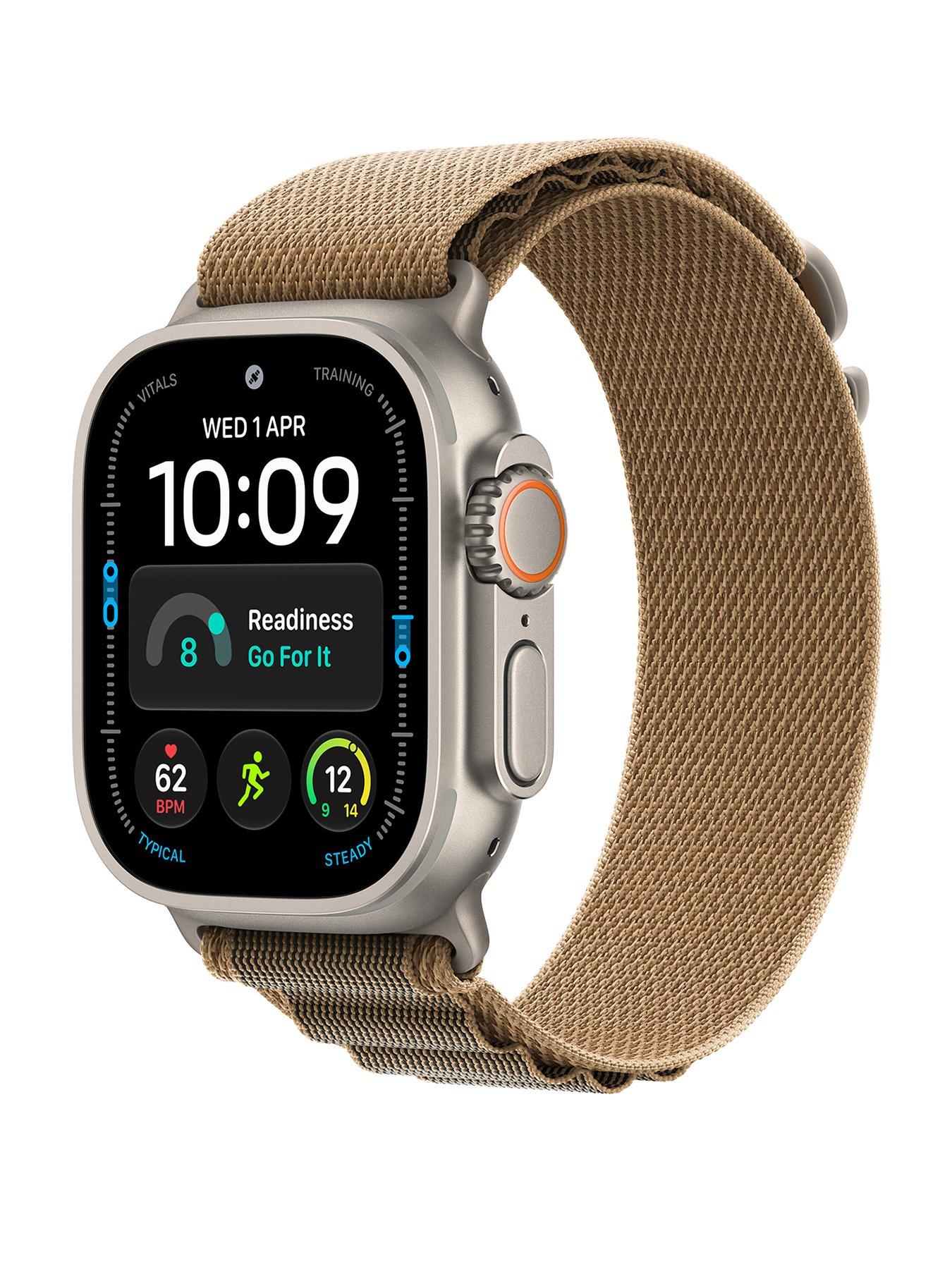 Image 1 of 7 of Apple Watch Ultra 4 (GPS + Cellular)&nbsp;49mm Natural Titanium Case with Desert Alpine Loop - Medium