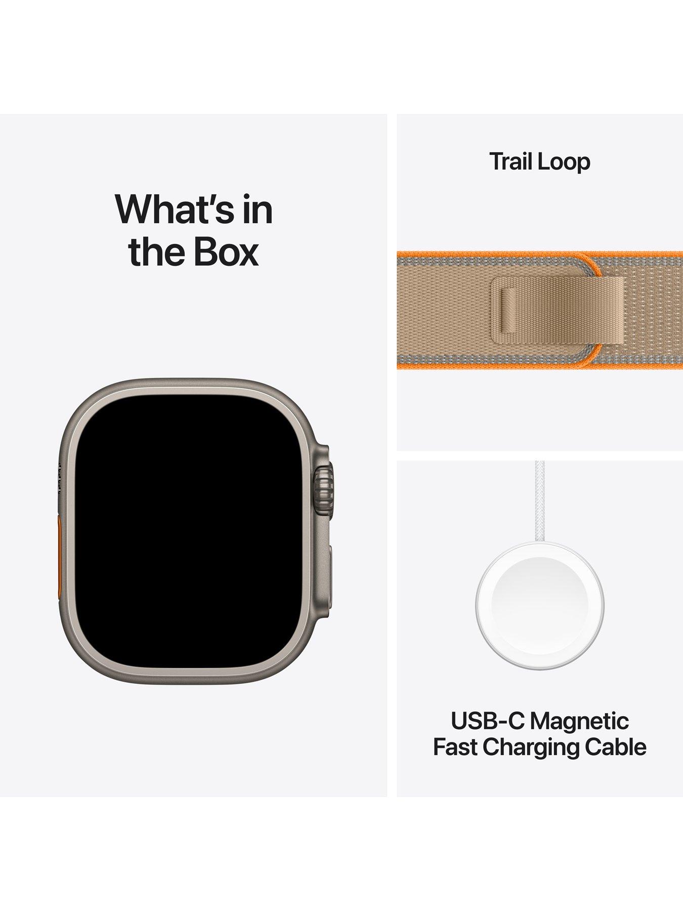 Image 7 of 7 of Apple Watch Ultra 4 (GPS + Cellular) 49mm Natural Titanium Case with Sand Trail Loop - S/M