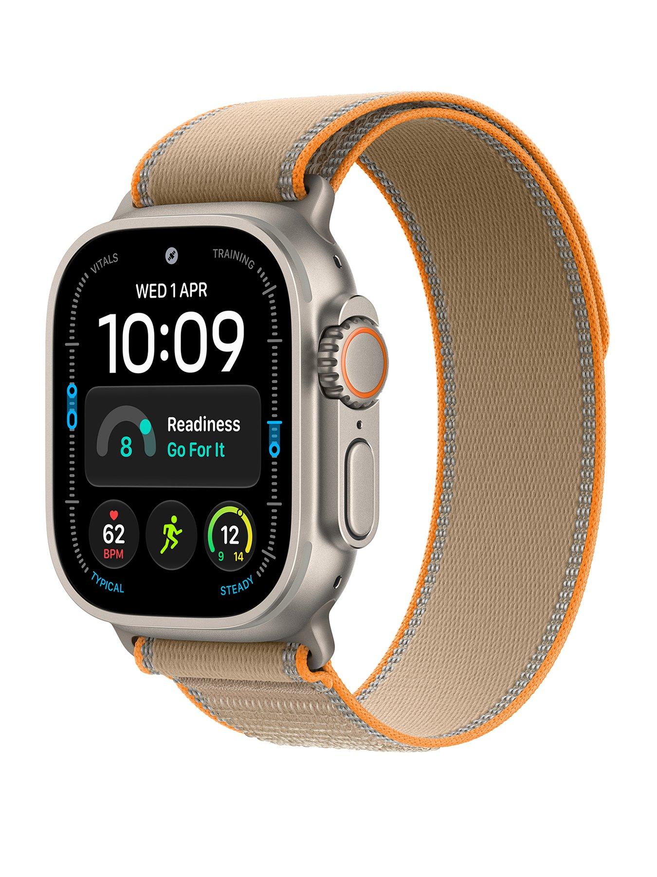 Image 1 of 7 of Apple Watch Ultra 4 (GPS + Cellular) 49mm Natural Titanium Case with Sand Trail Loop - M/L