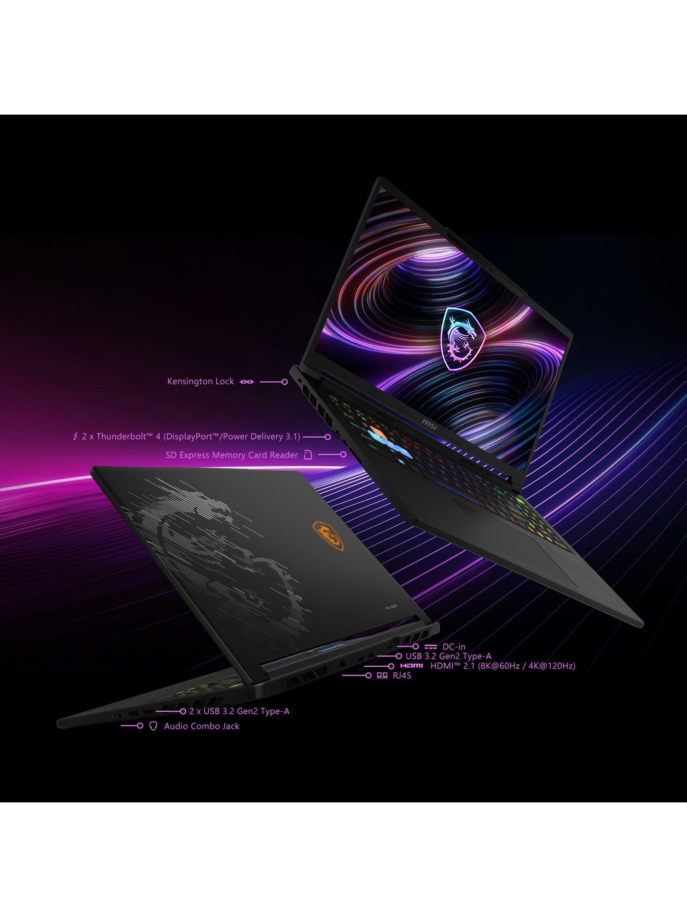 Image 4 of 8 of MSI Raider 16 HX Gaming Laptop - GeForce RTX 5070 Ti, Intel Core Ultra 7 255HX, 16GB RAM, 1TB SSD, 16in QHD+, 240Hz, Black