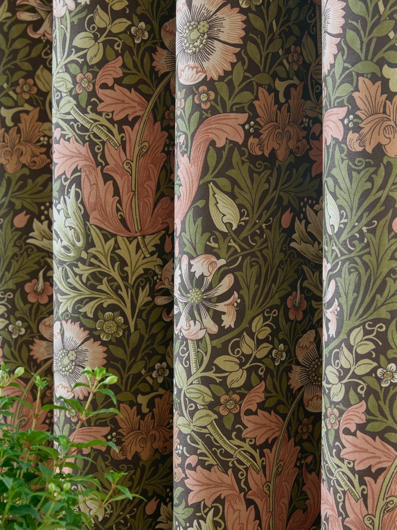 Image 2 of 3 of William Morris at Home Compton Lined Pencil Pleat Curtains