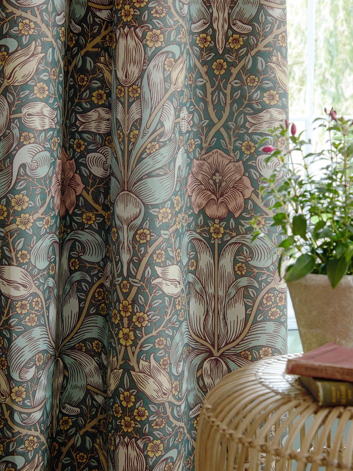 Image 2 of 3 of William Morris at Home Spring Thicket Lined Pencil Pleat Curtains