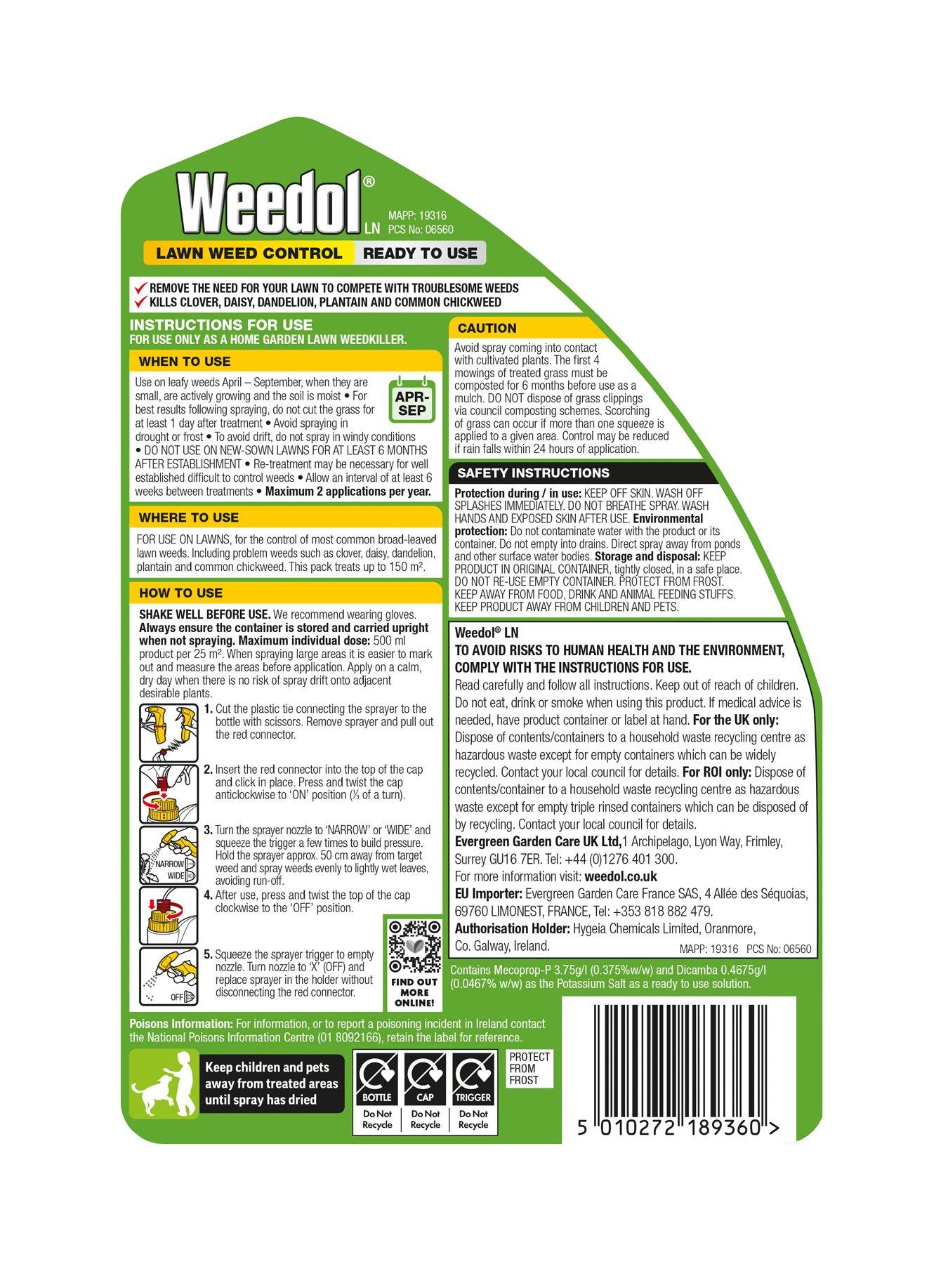 Image 2 of 4 of Weedol Gun Lawn (Non Clopyralid) 3L