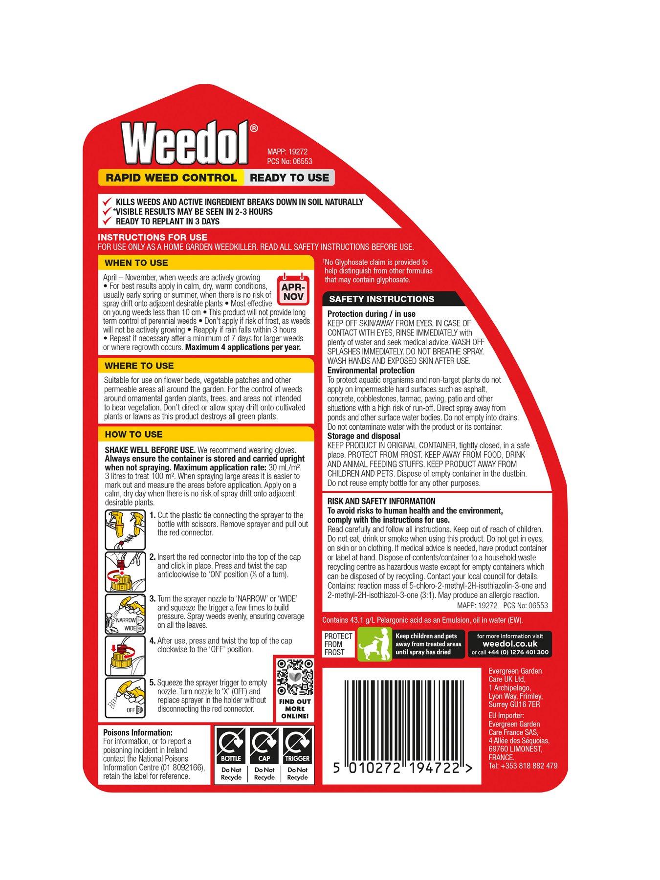 Image 2 of 4 of Weedol Rapid Rtu Man Spray 3L