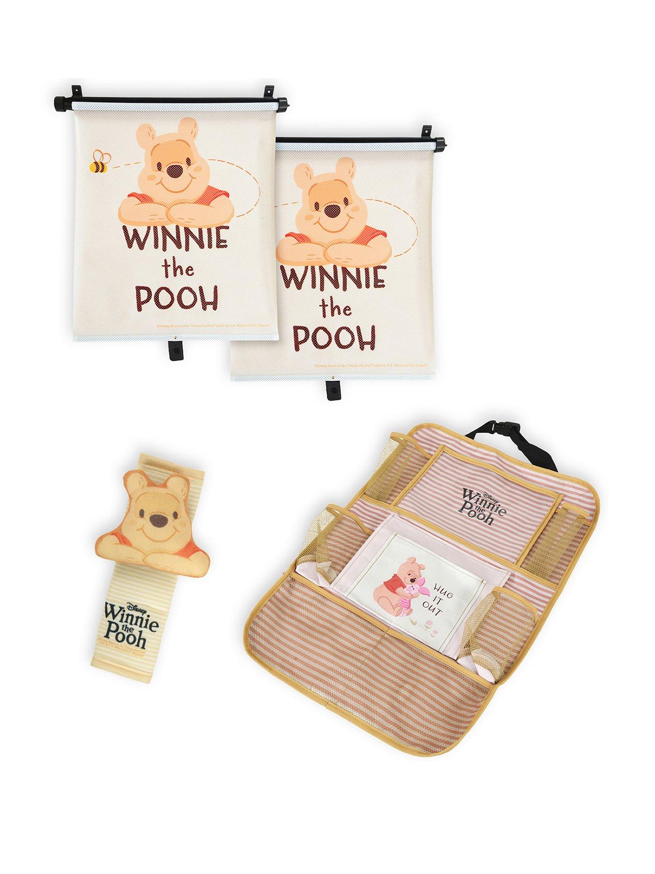 Image 1 of 7 of Winnie The Pooh Winnie The Pooh Backseat Essentials - Roller Blind, Seat Belt Cover and Seat Organiser