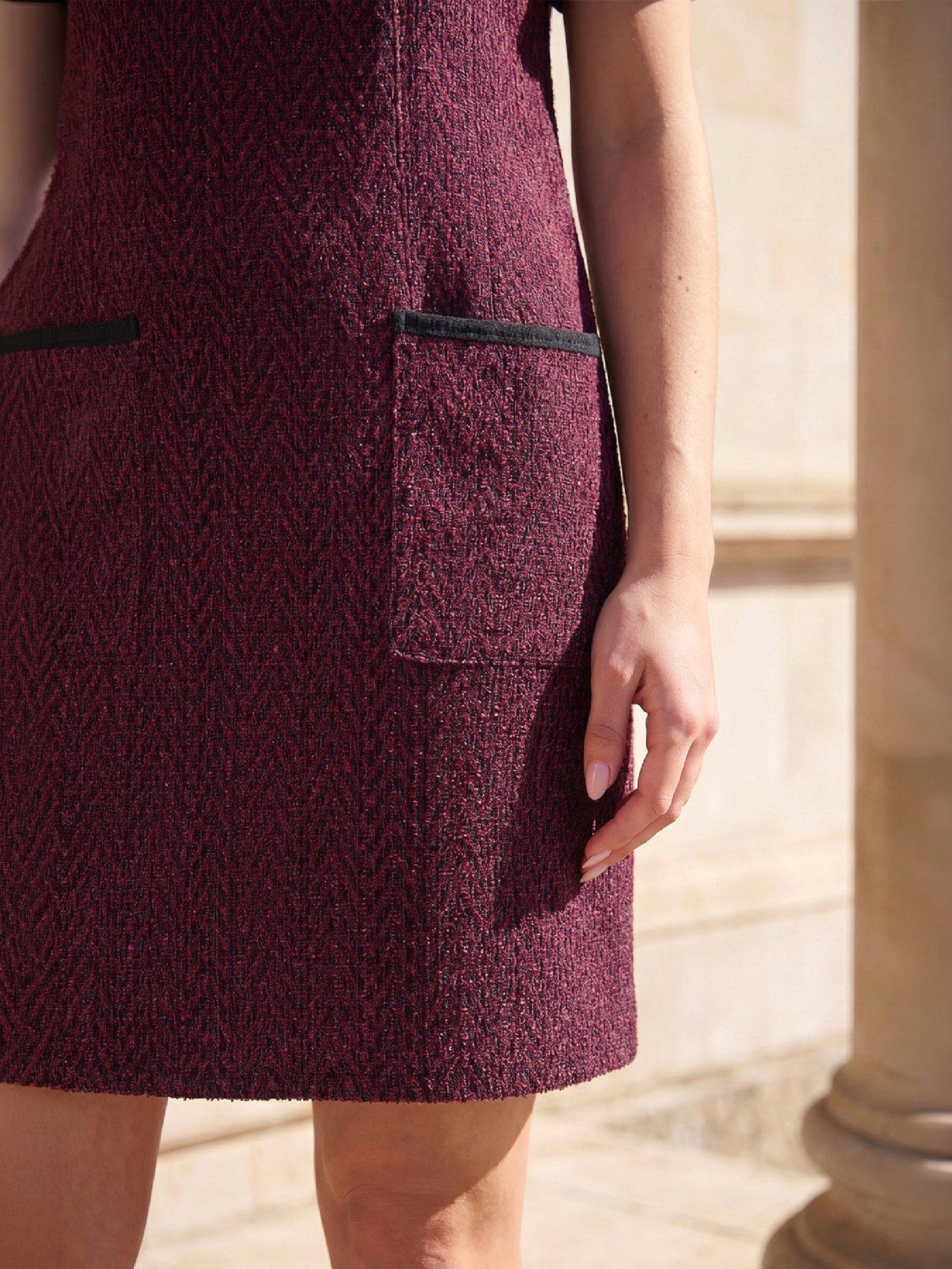 Image 2 of 4 of Roman Petite Textured Dress