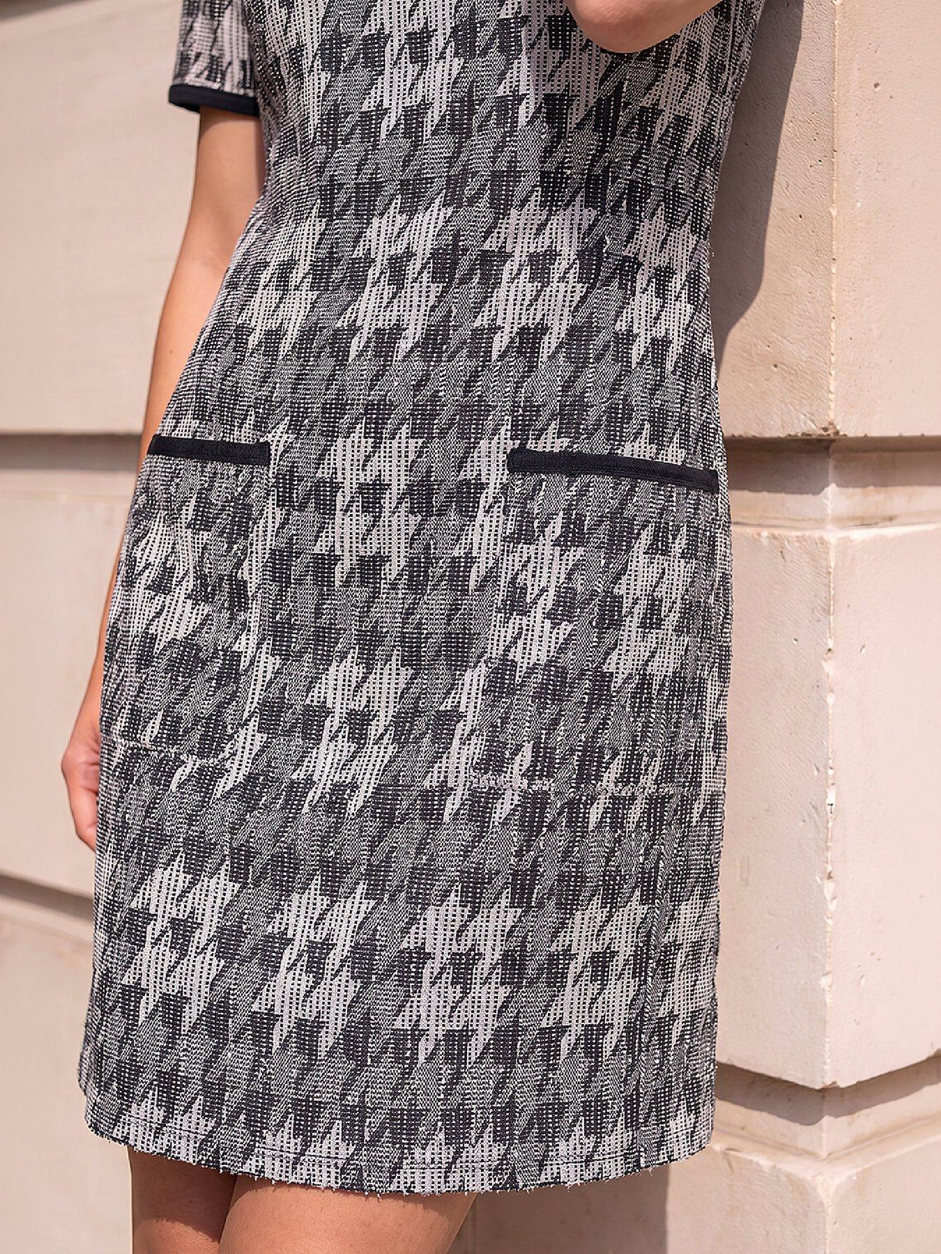 Image 4 of 4 of Roman Petite Houndstooth Dress