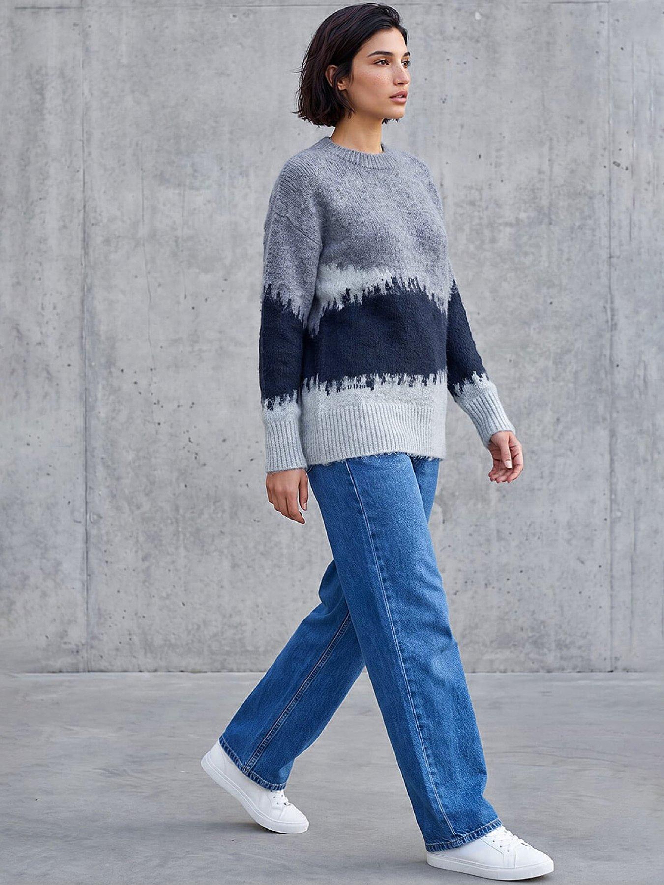 Image 3 of 4 of Roman Petite Abstract Knit Jumper