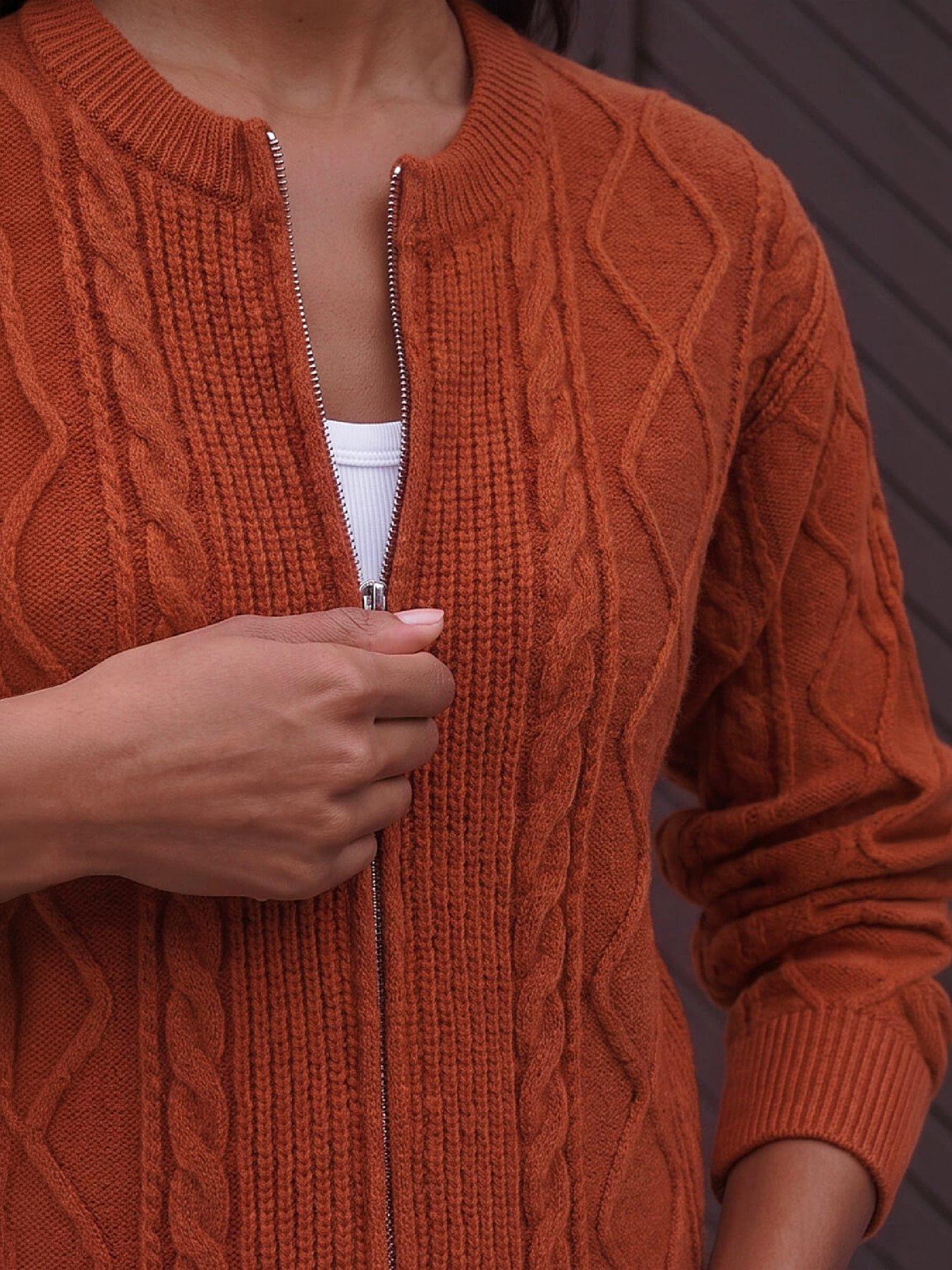Image 2 of 4 of Roman Knitted Cable Bomber