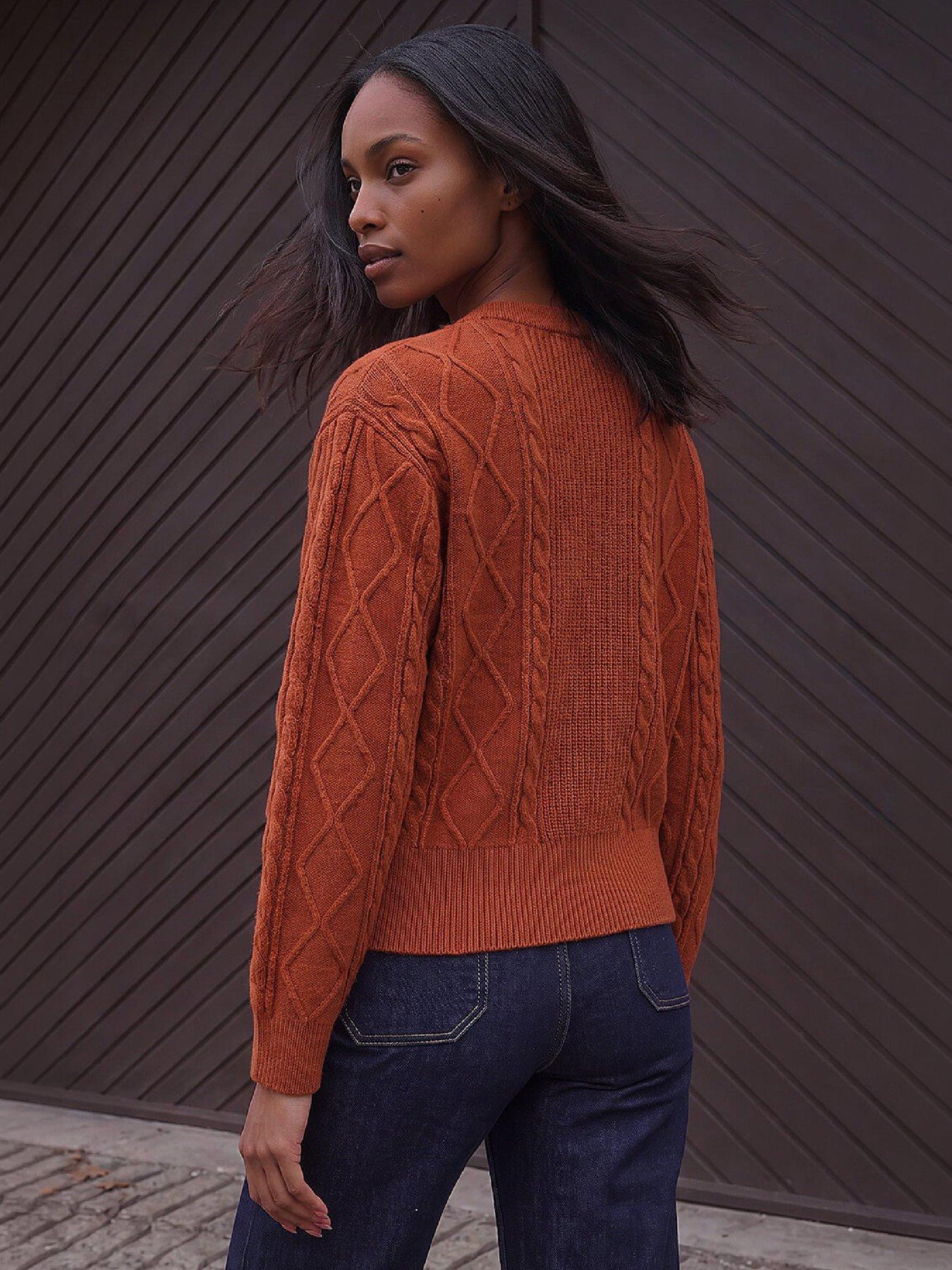 Image 4 of 4 of Roman Knitted Cable Bomber