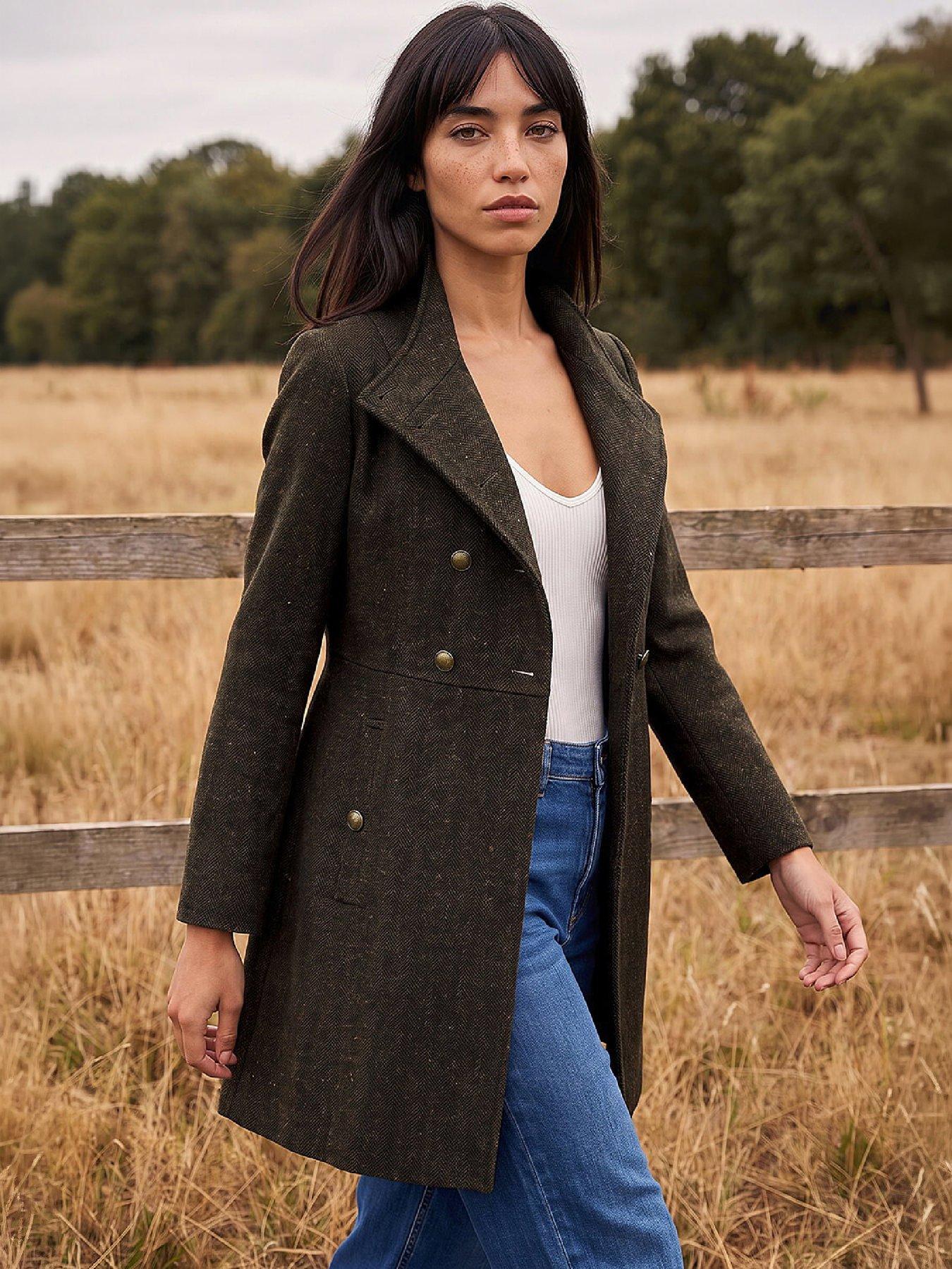 Image 1 of 4 of Roman Petite Funnel Neck Coat