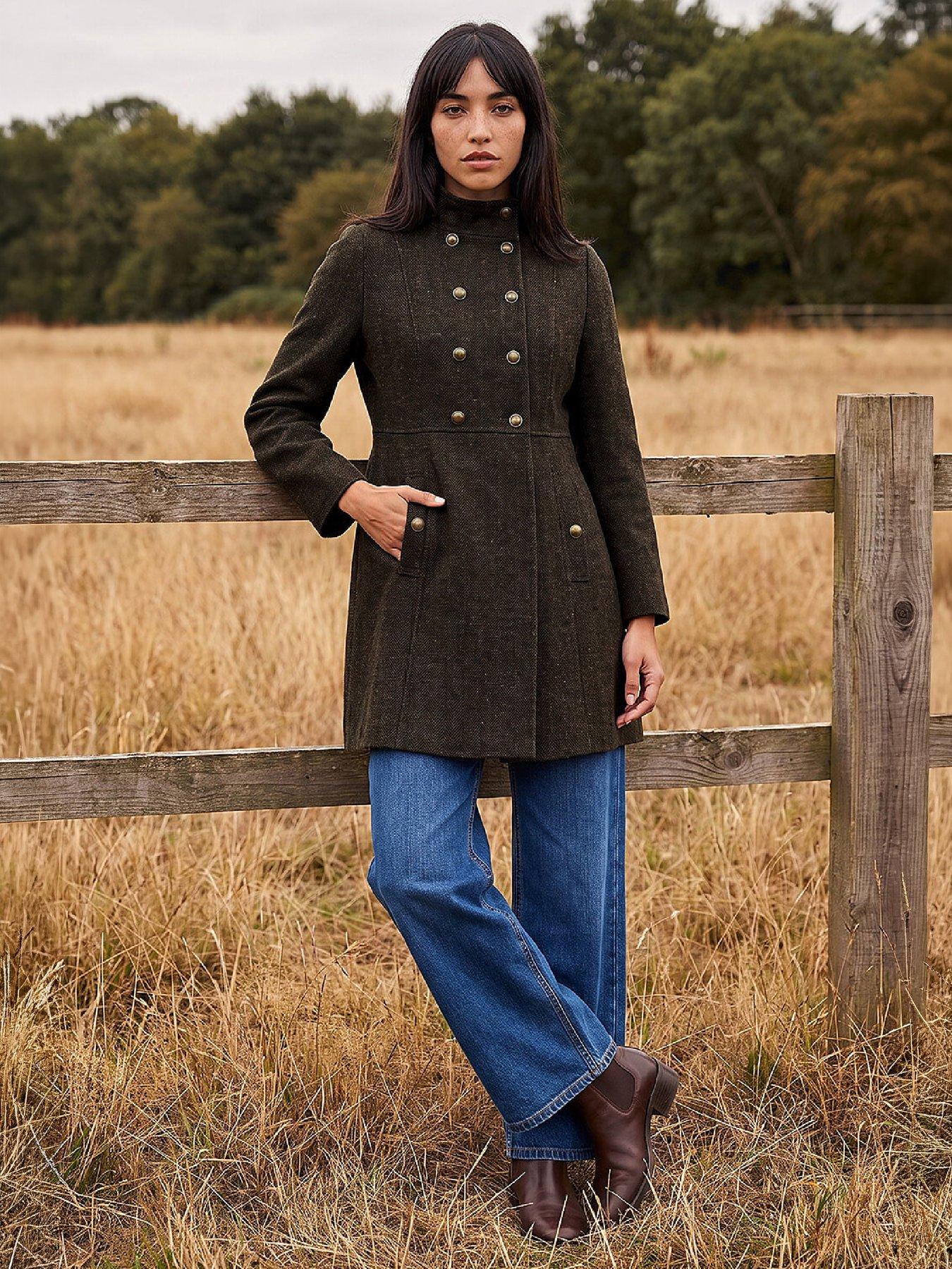 Image 3 of 4 of Roman Petite Funnel Neck Coat