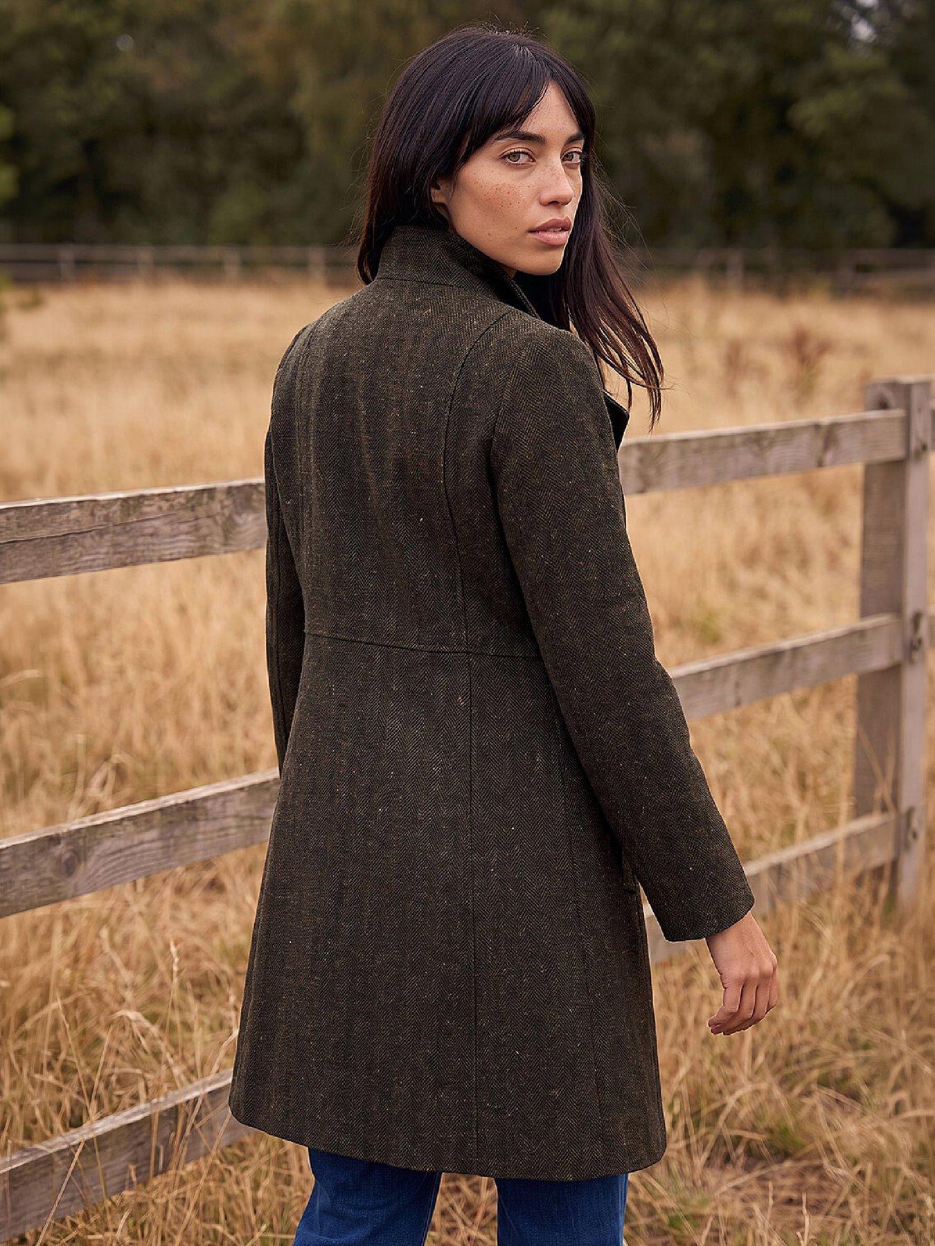 Image 4 of 4 of Roman Petite Funnel Neck Coat