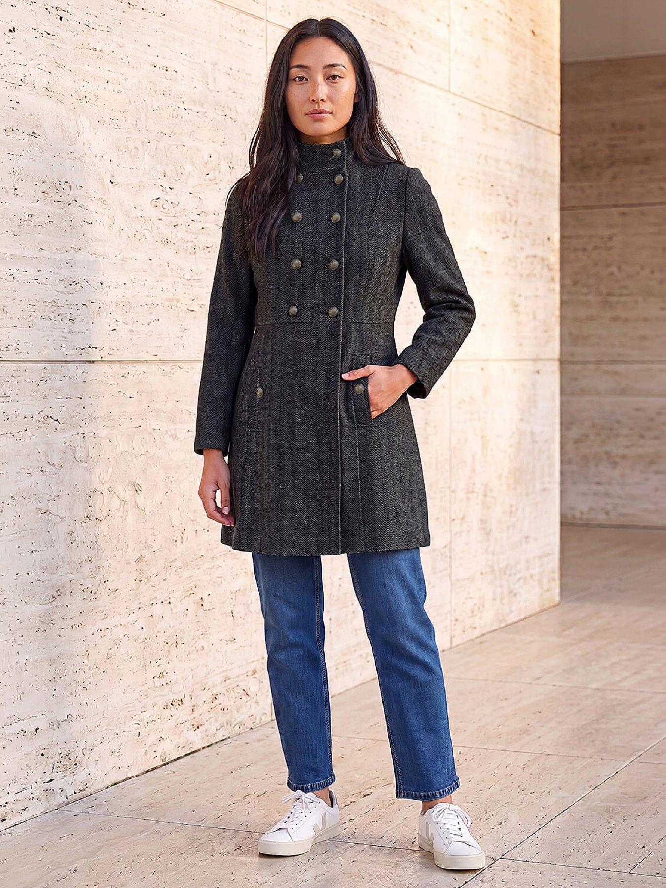 Image 3 of 4 of Roman Petite Funnel Neck Coat