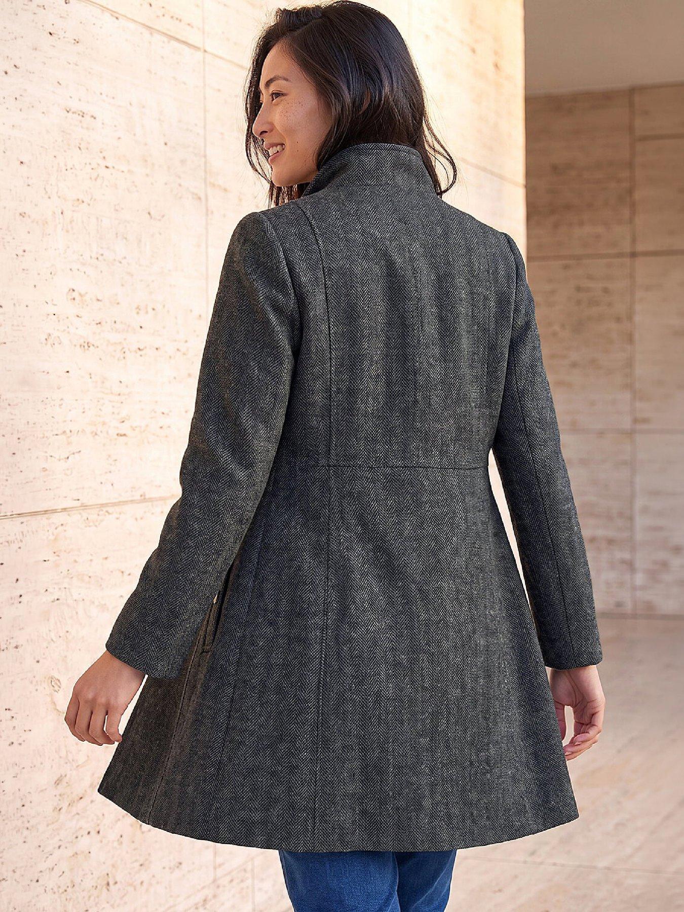 Image 4 of 4 of Roman Petite Funnel Neck Coat