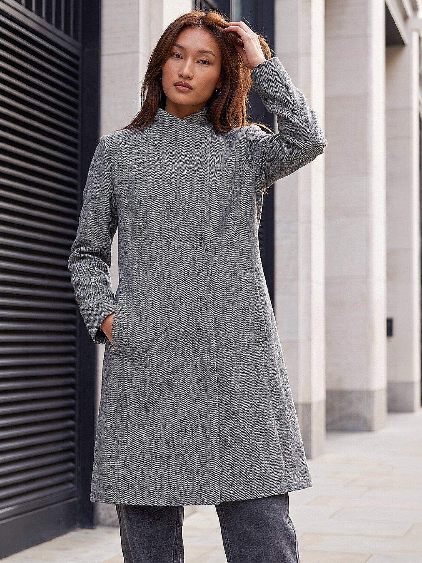 Image 1 of 4 of Roman Funnel Neck Coat
