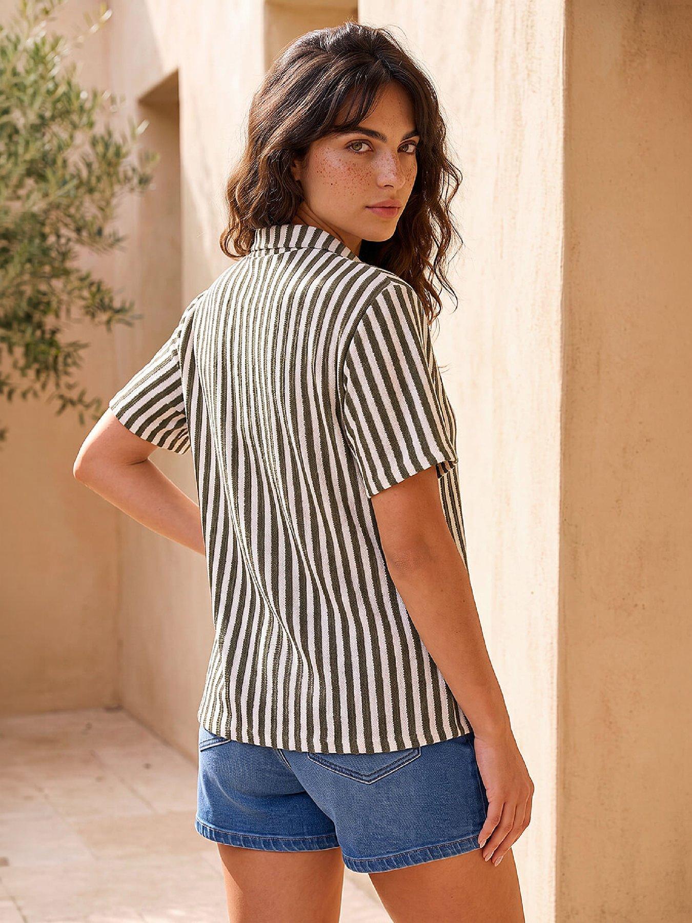 Image 3 of 4 of Roman Dusk Relaxed Stripe Shirt