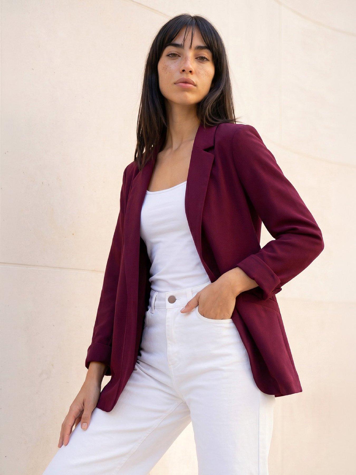 Image 1 of 4 of Roman Petite Revere Collar Stretch Blazer