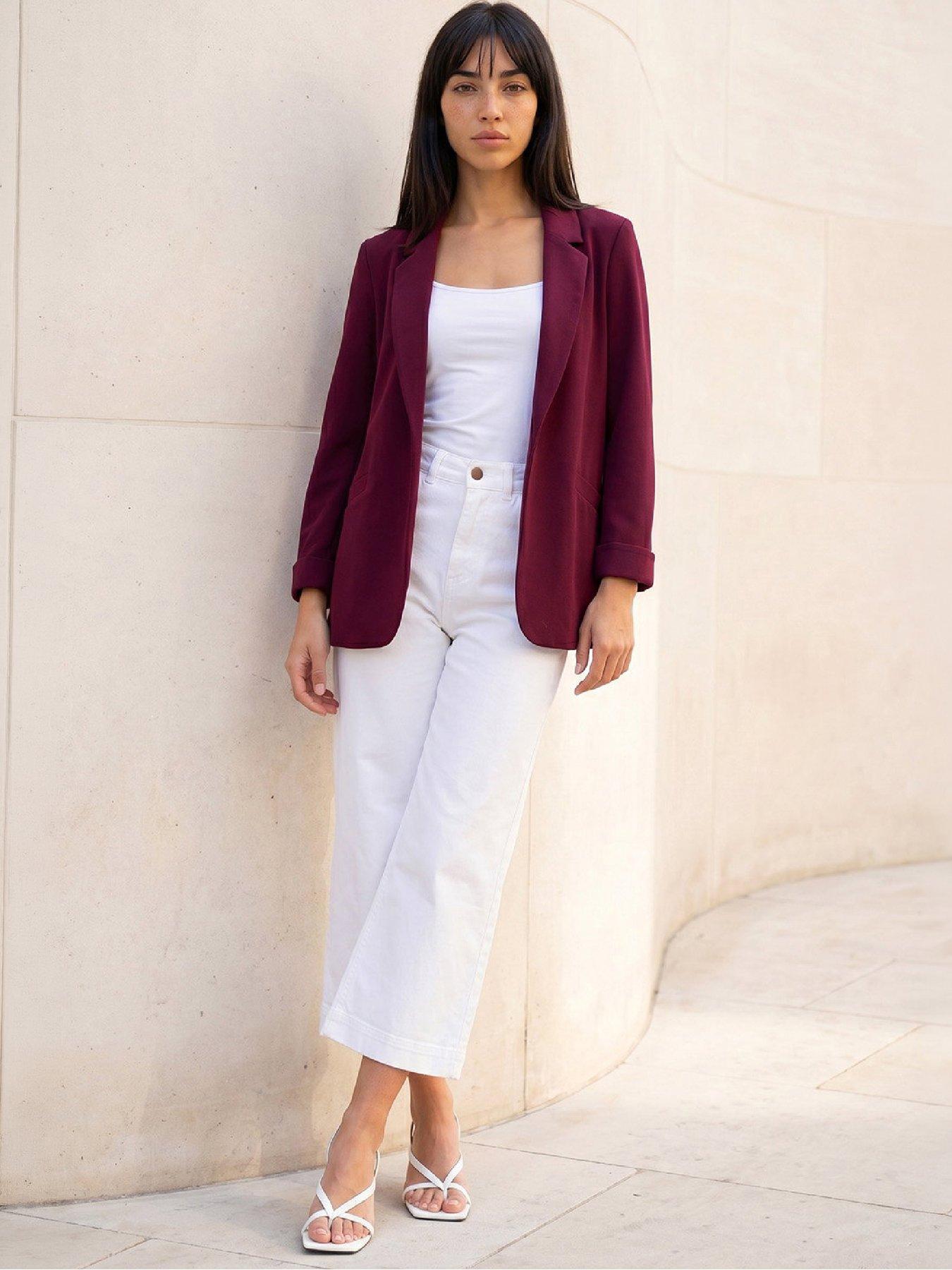 Image 3 of 4 of Roman Petite Revere Collar Stretch Blazer