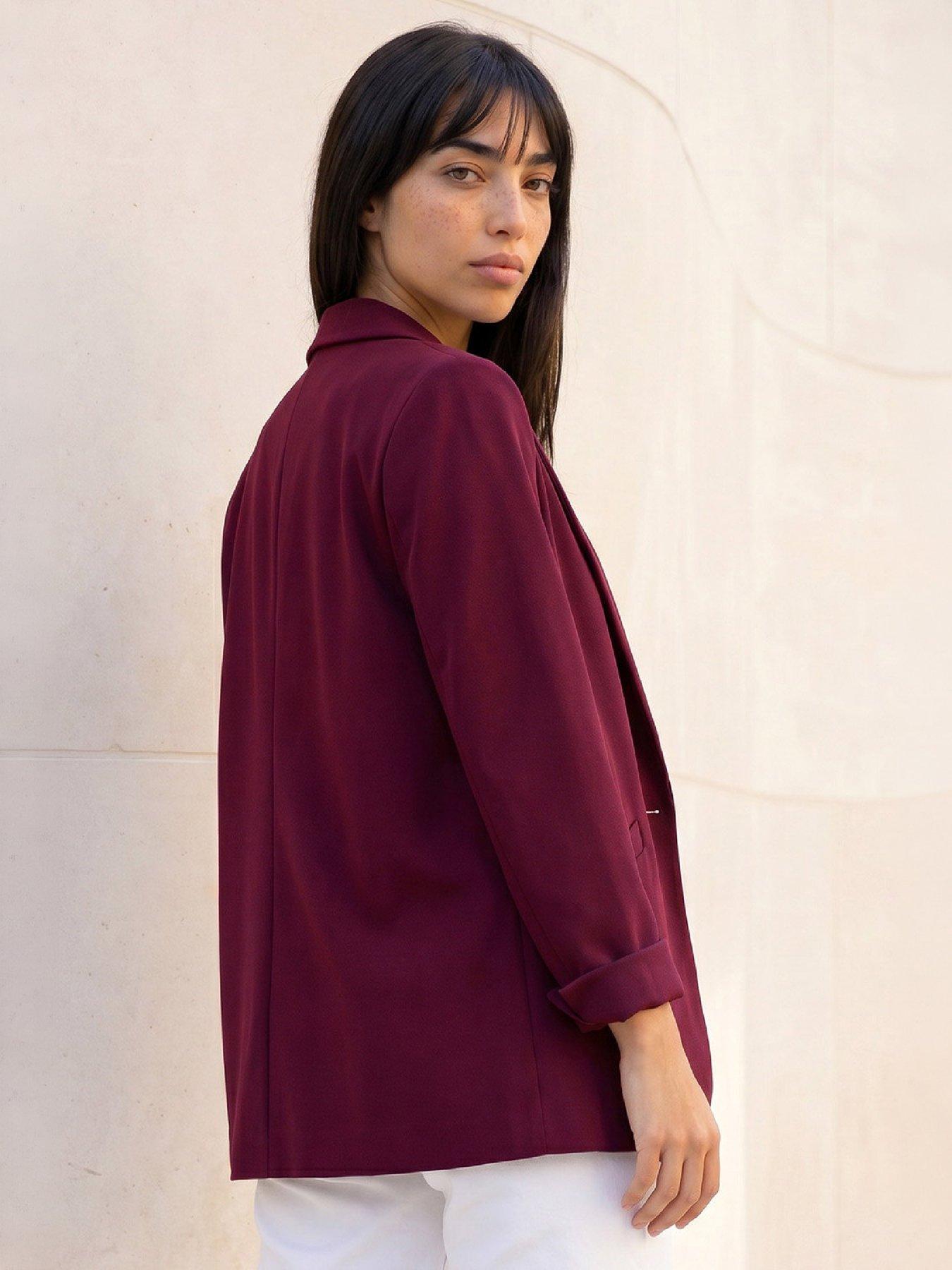 Image 4 of 4 of Roman Petite Revere Collar Stretch Blazer