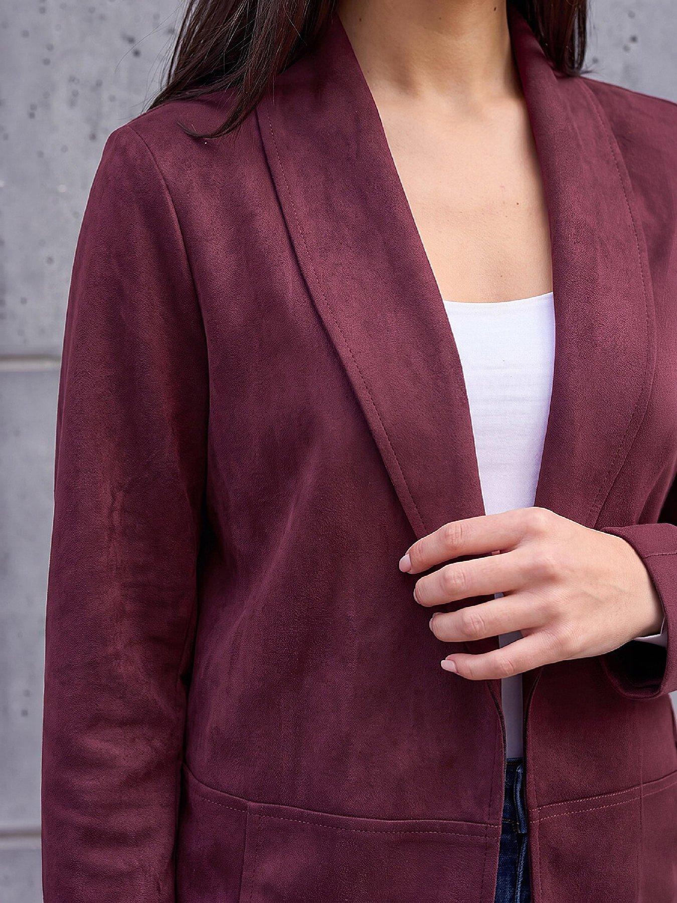 Image 2 of 4 of Roman Petite Faux Suede Jacket