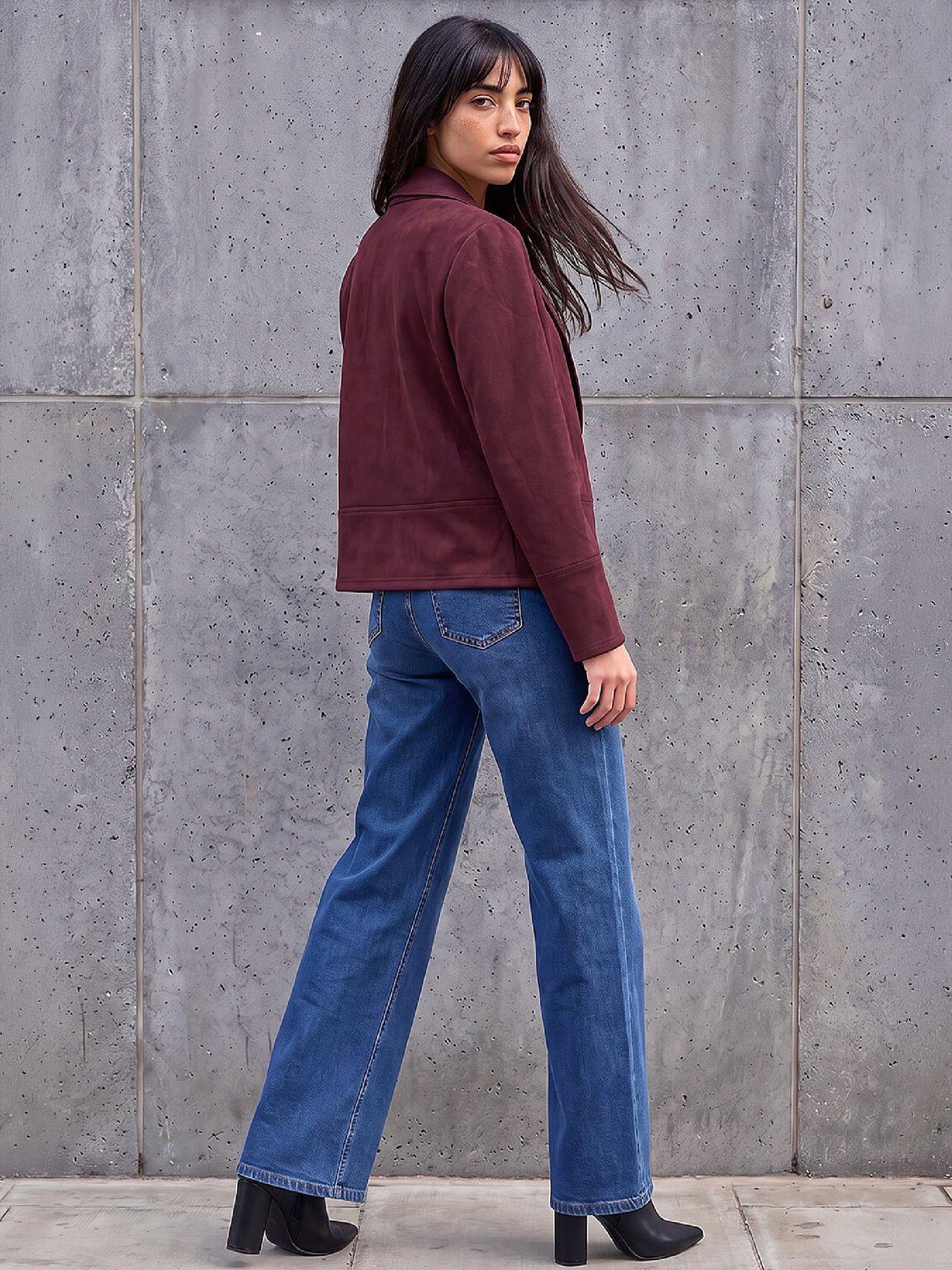 Image 3 of 4 of Roman Petite Faux Suede Jacket