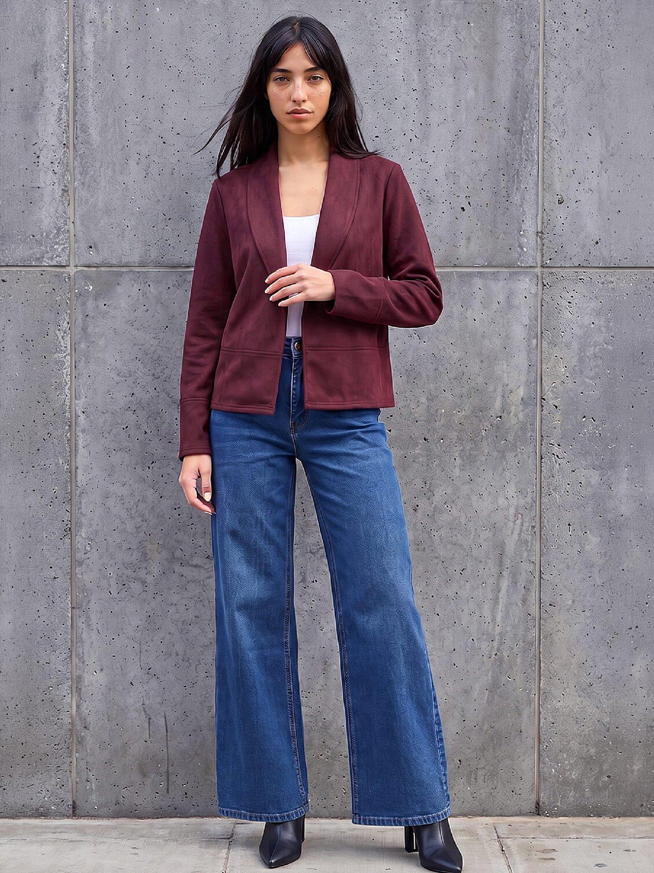 Image 4 of 4 of Roman Petite Faux Suede Jacket